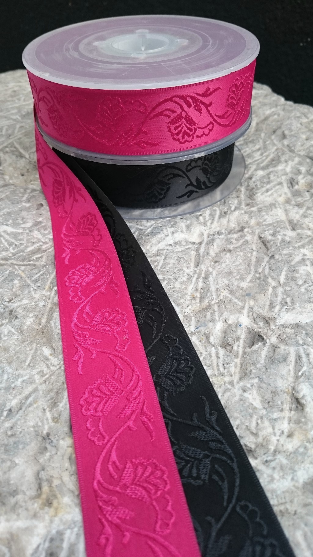 Hochwertige Jacquard Borte Fleuris 25mm