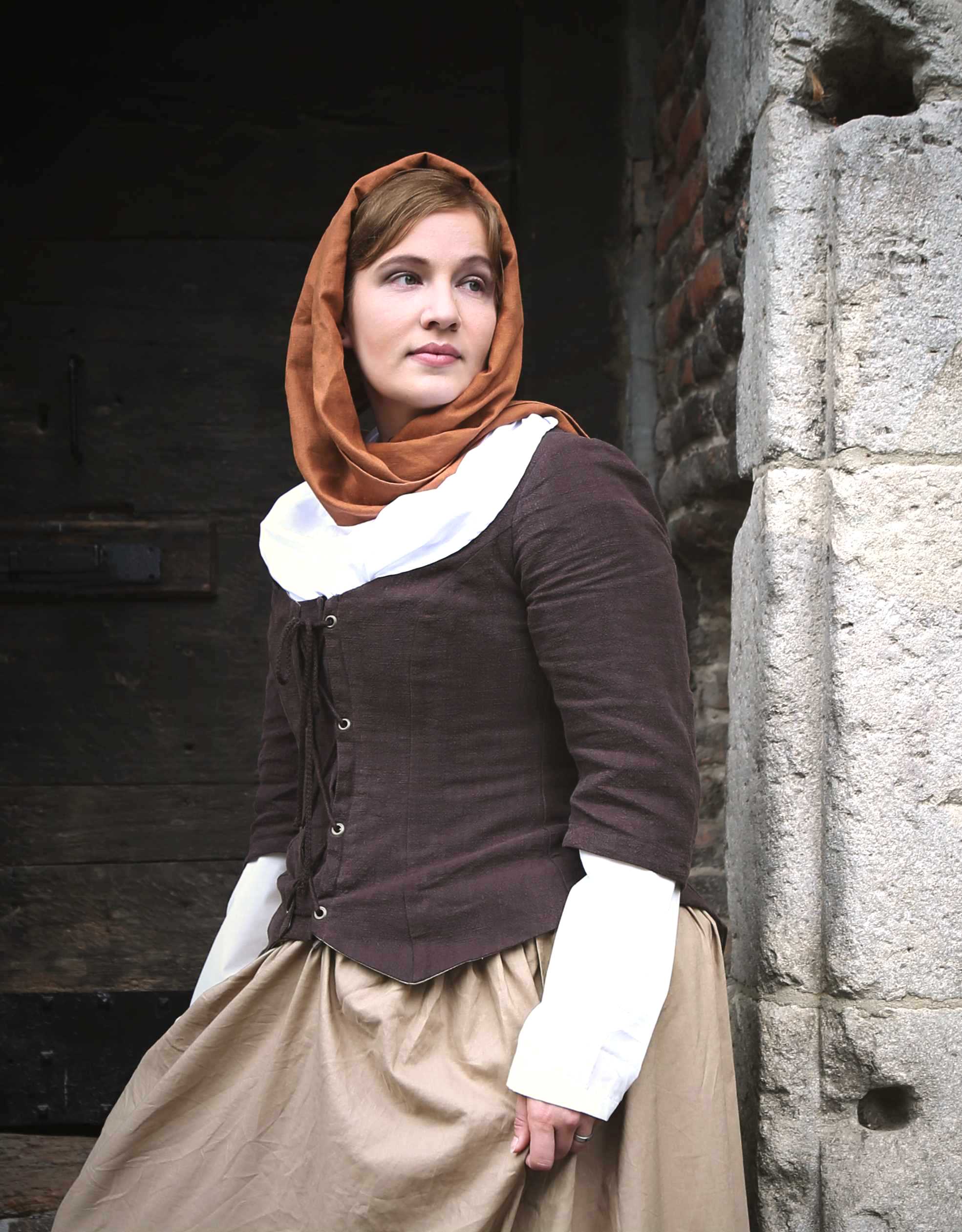 Miederjacke Magd 18-19Jh. Braun
