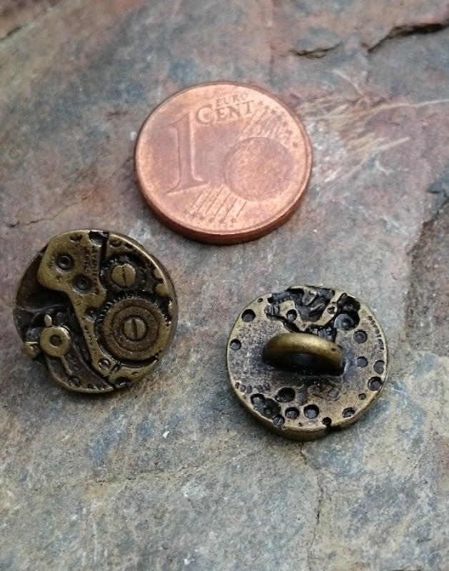 5 Knöpfe Steampunk 14mm