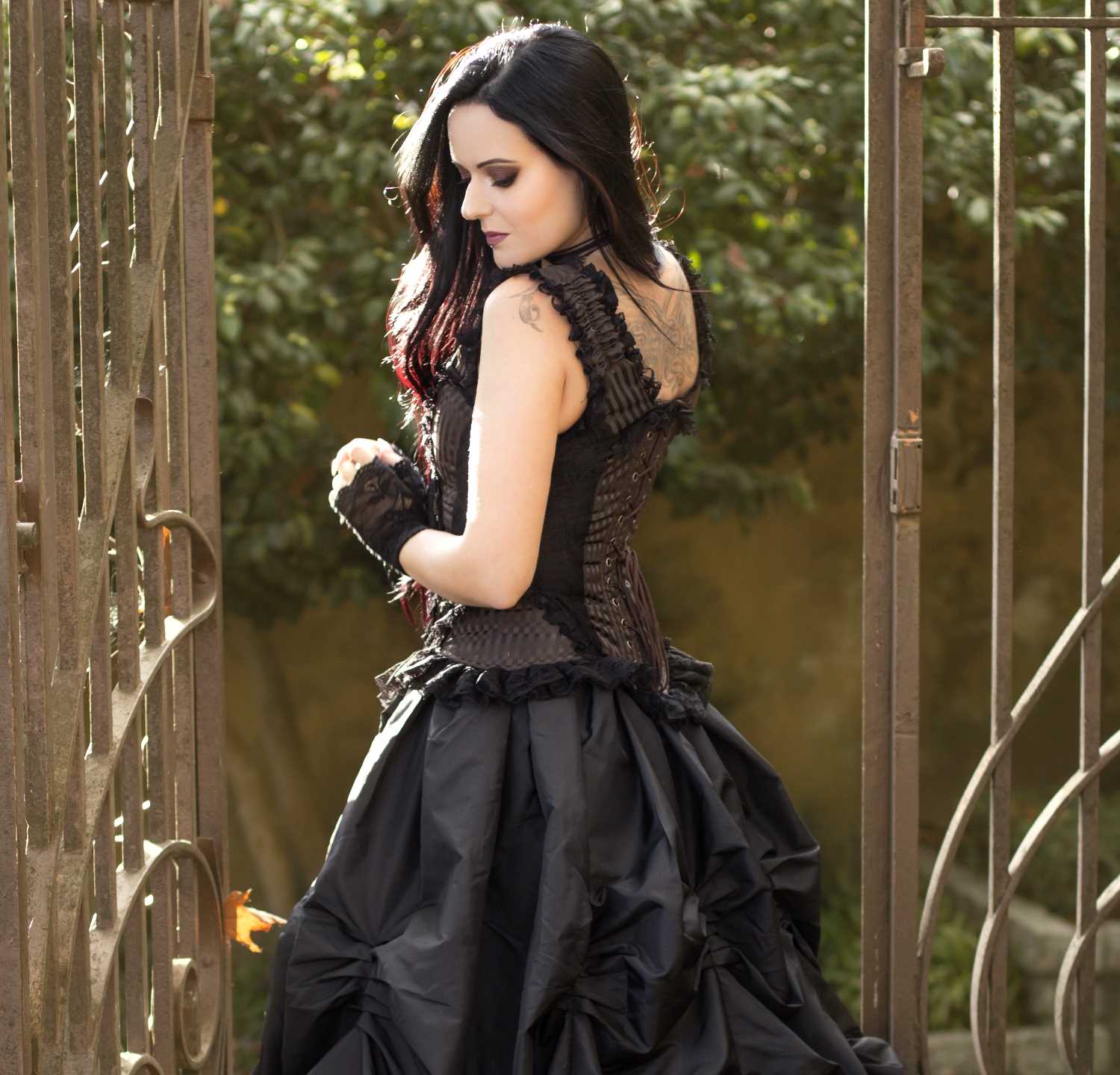 Pinstripe Corsage Korsett