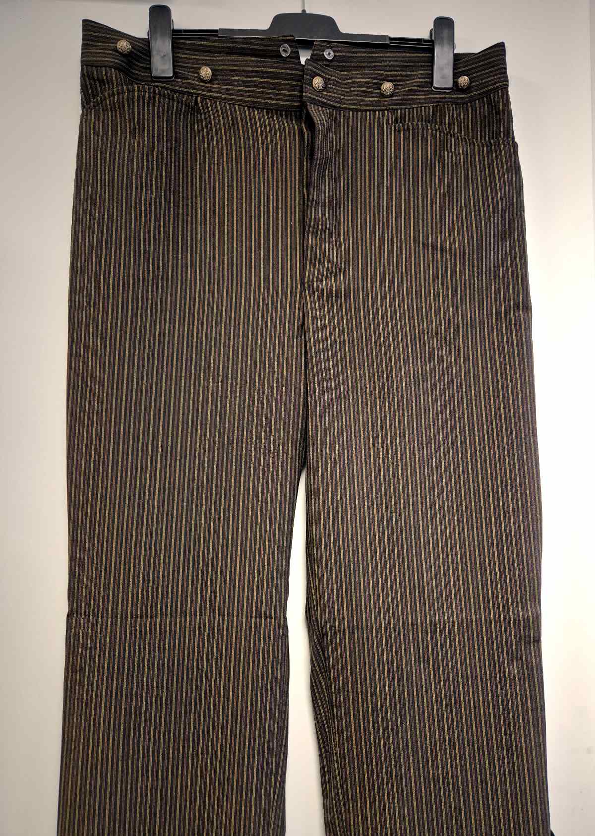 Hose Herren Gründerzeit braun-gestreift