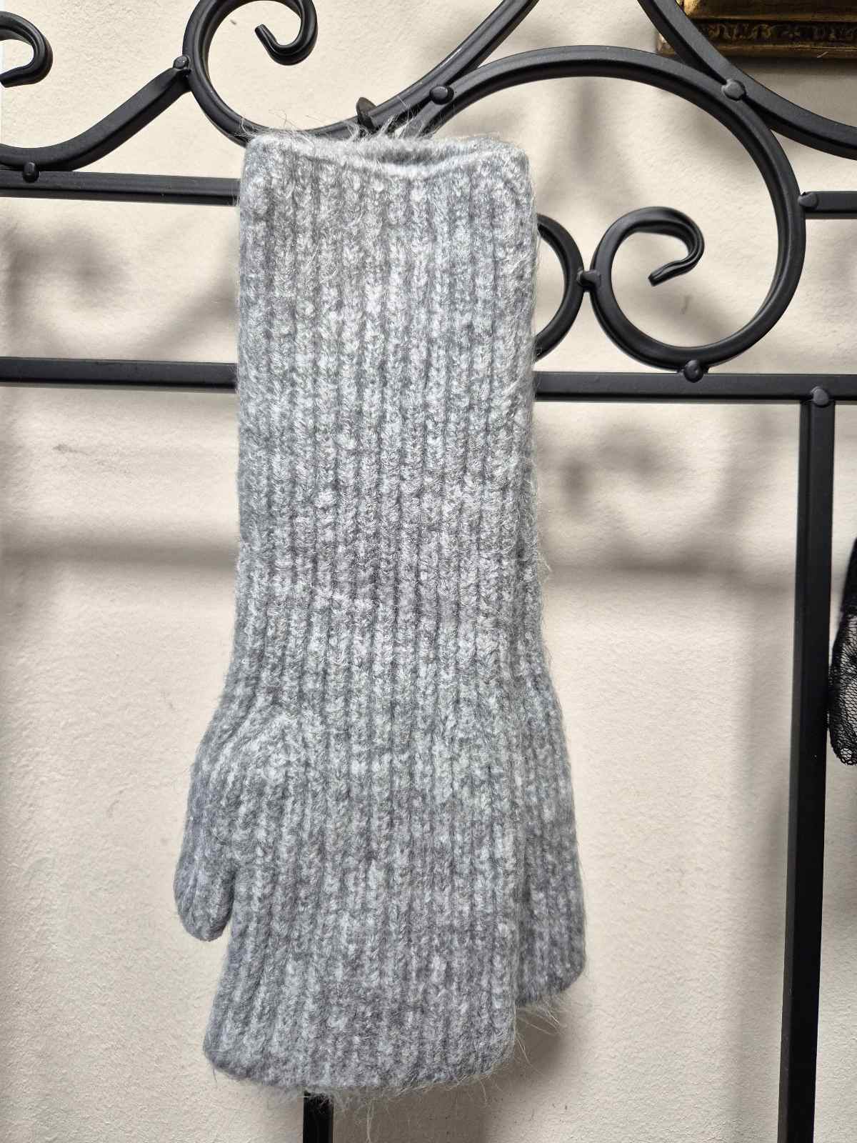 Armstulpen Wollmix Fingerlos Handschuh 