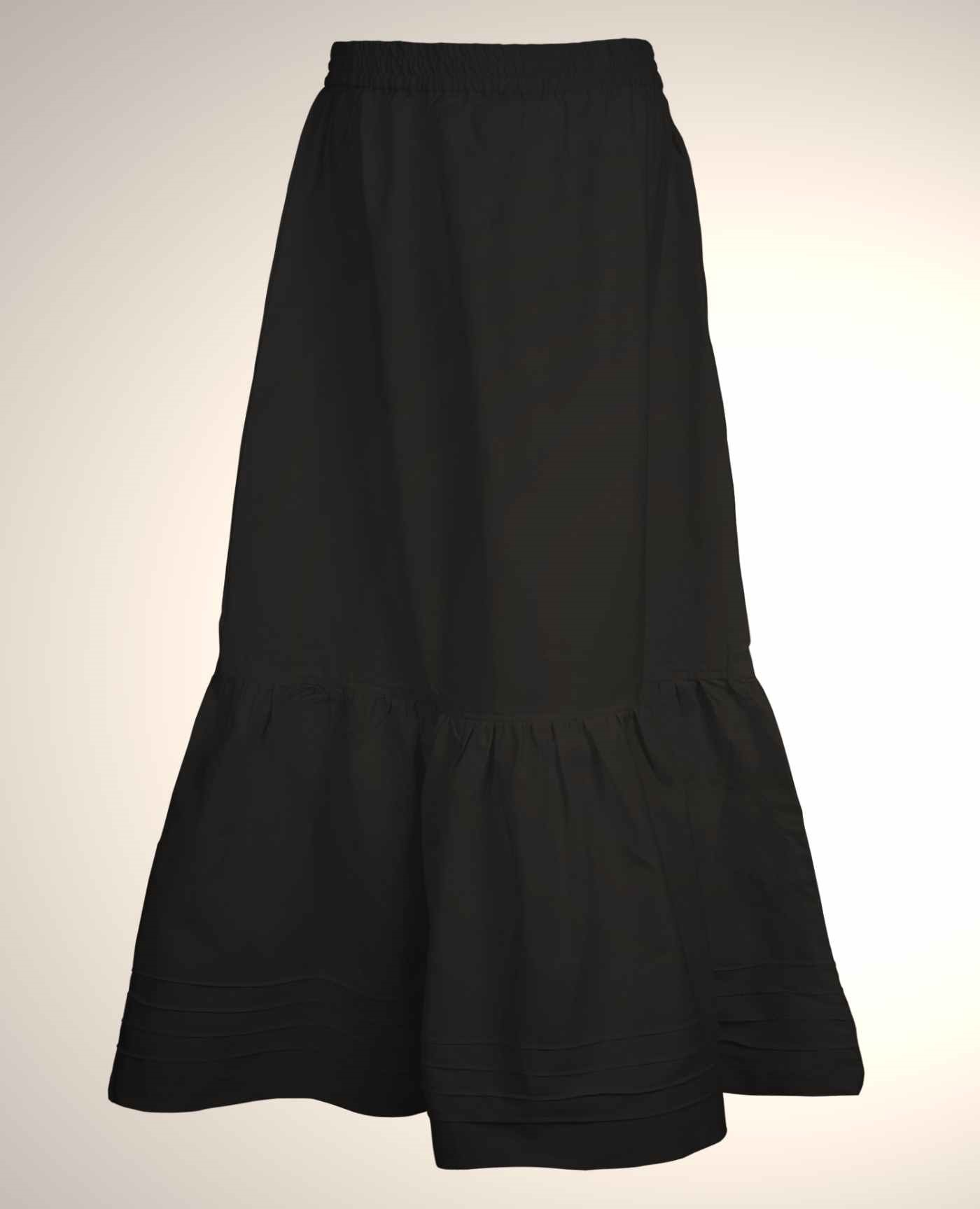 Unterrock Volant schwarz