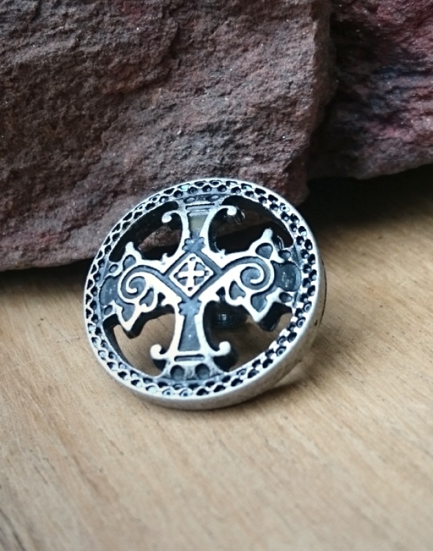 Knopf Kreuz Templer 22mm