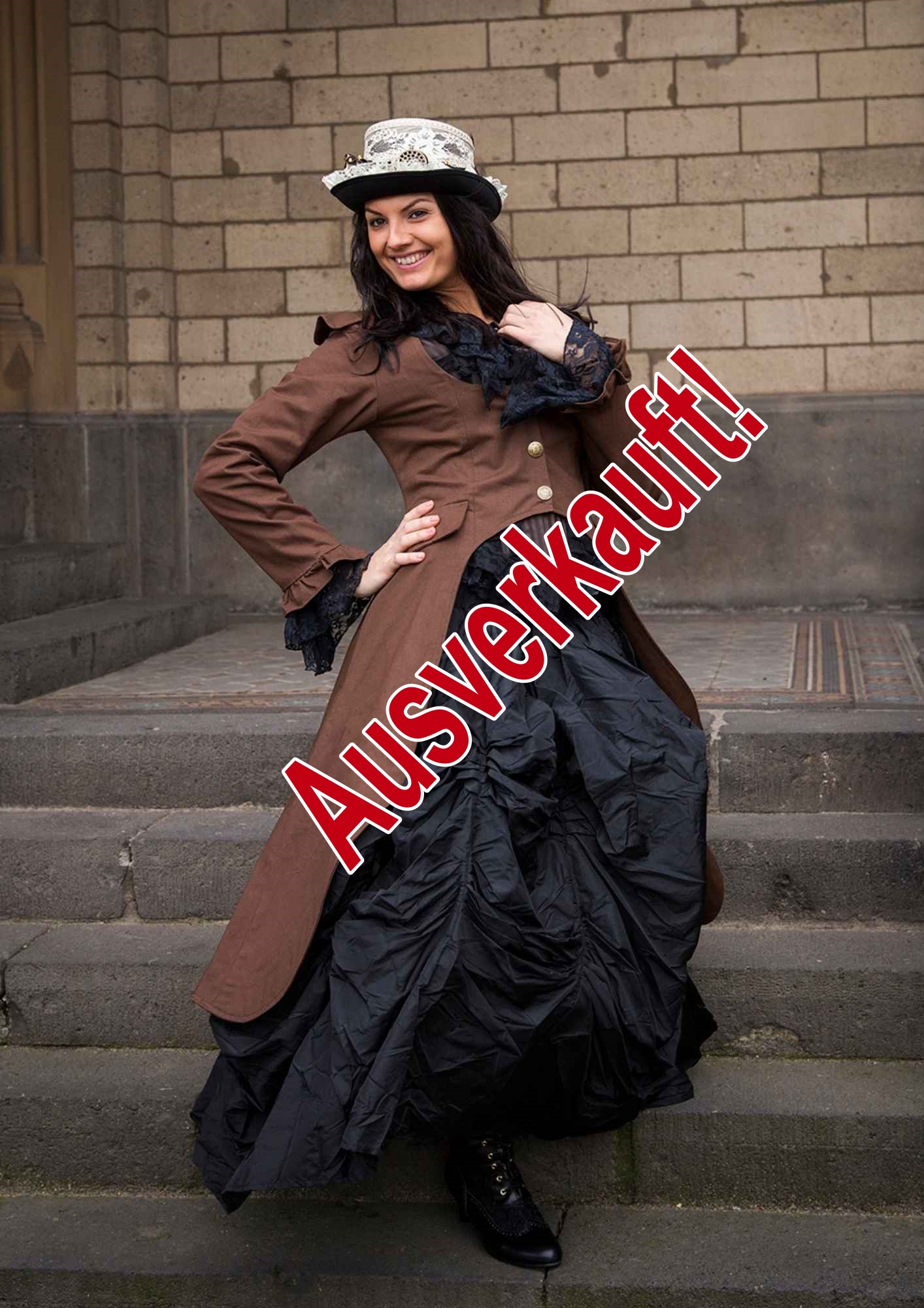 Steampunk Mantel braun