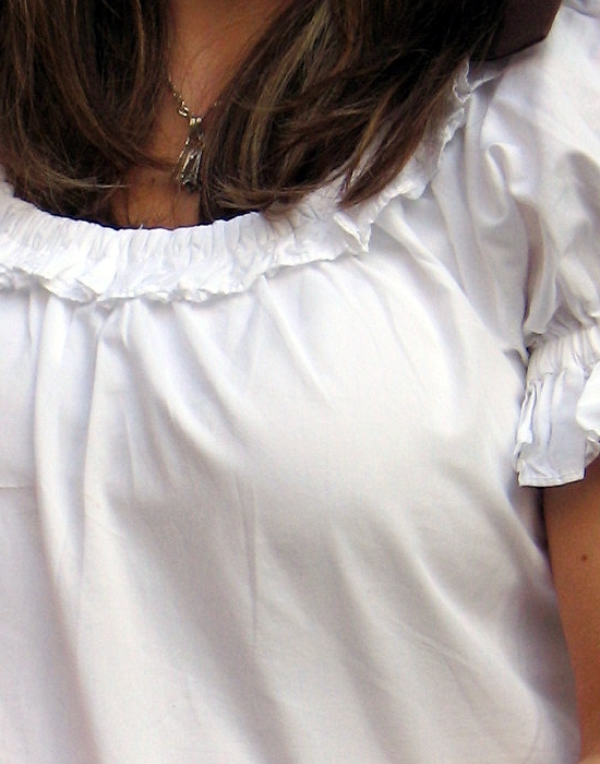 bluse weiß kurzärmelig carmenbluse