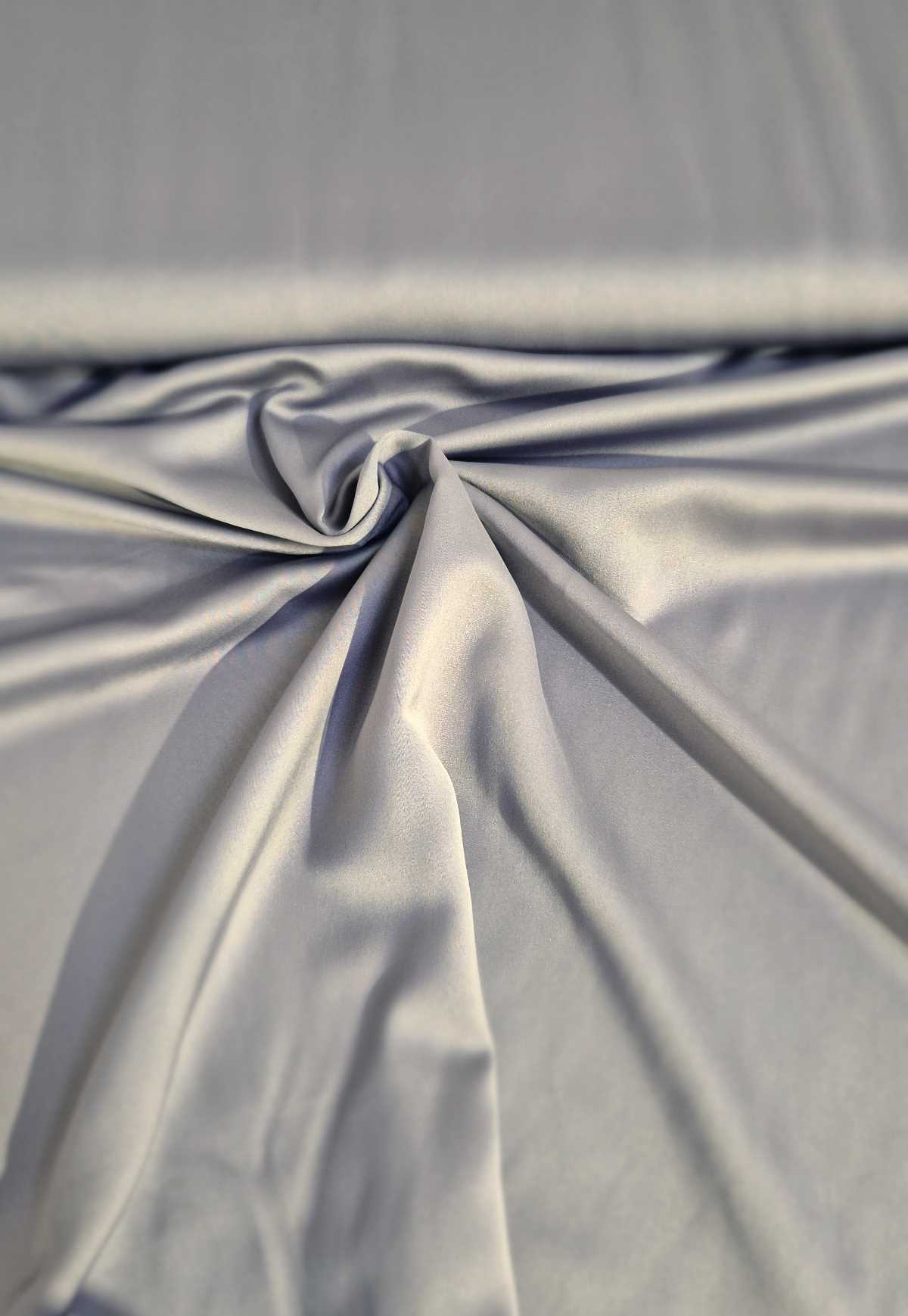 Stoff Satin fein silbergrau