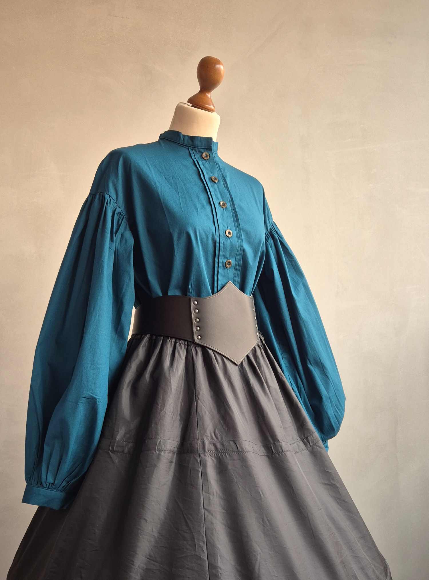 Bluse Anne Civil War petrol S/M