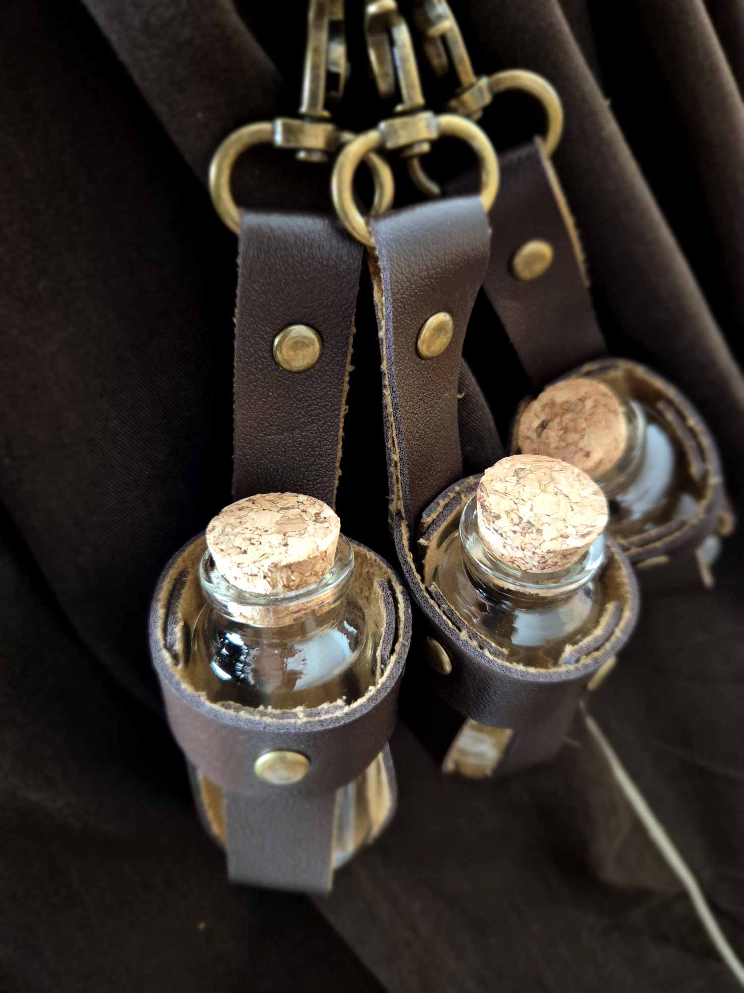 Alchemie Glasflasche 3er Set Gürtel 