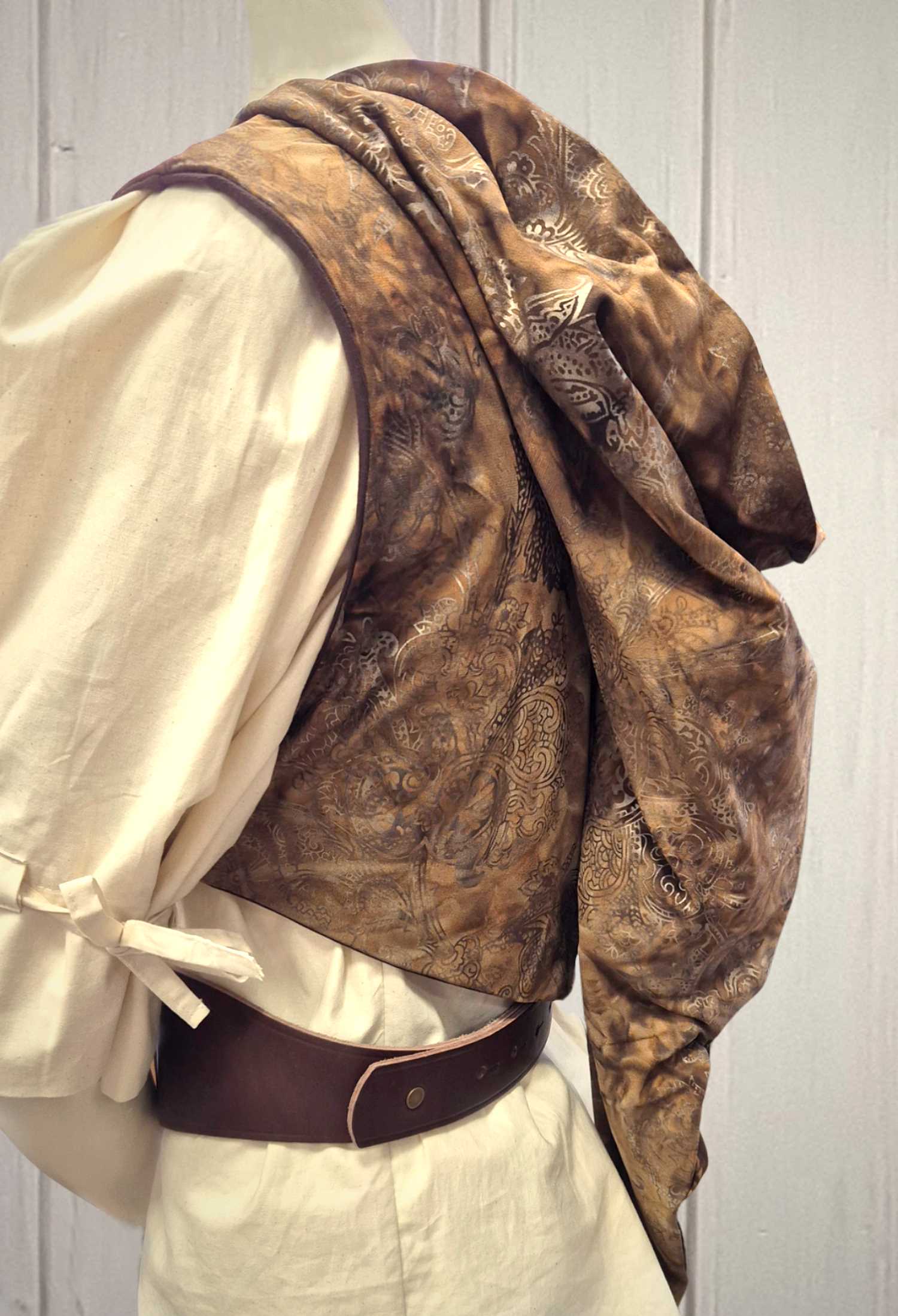 Kapuzen Bolero Cape messing Optik