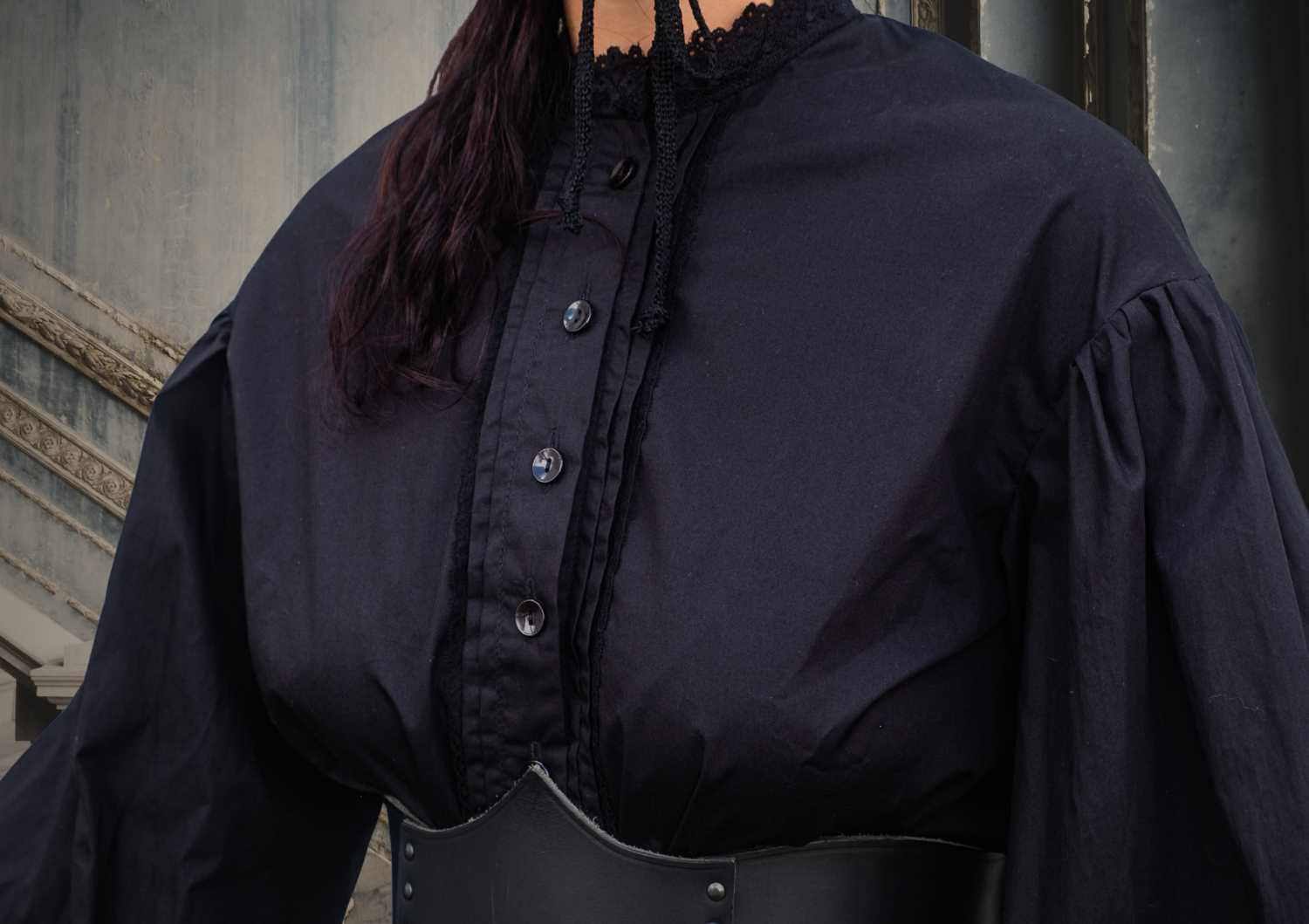 Bluse Anne Civil War schwarz