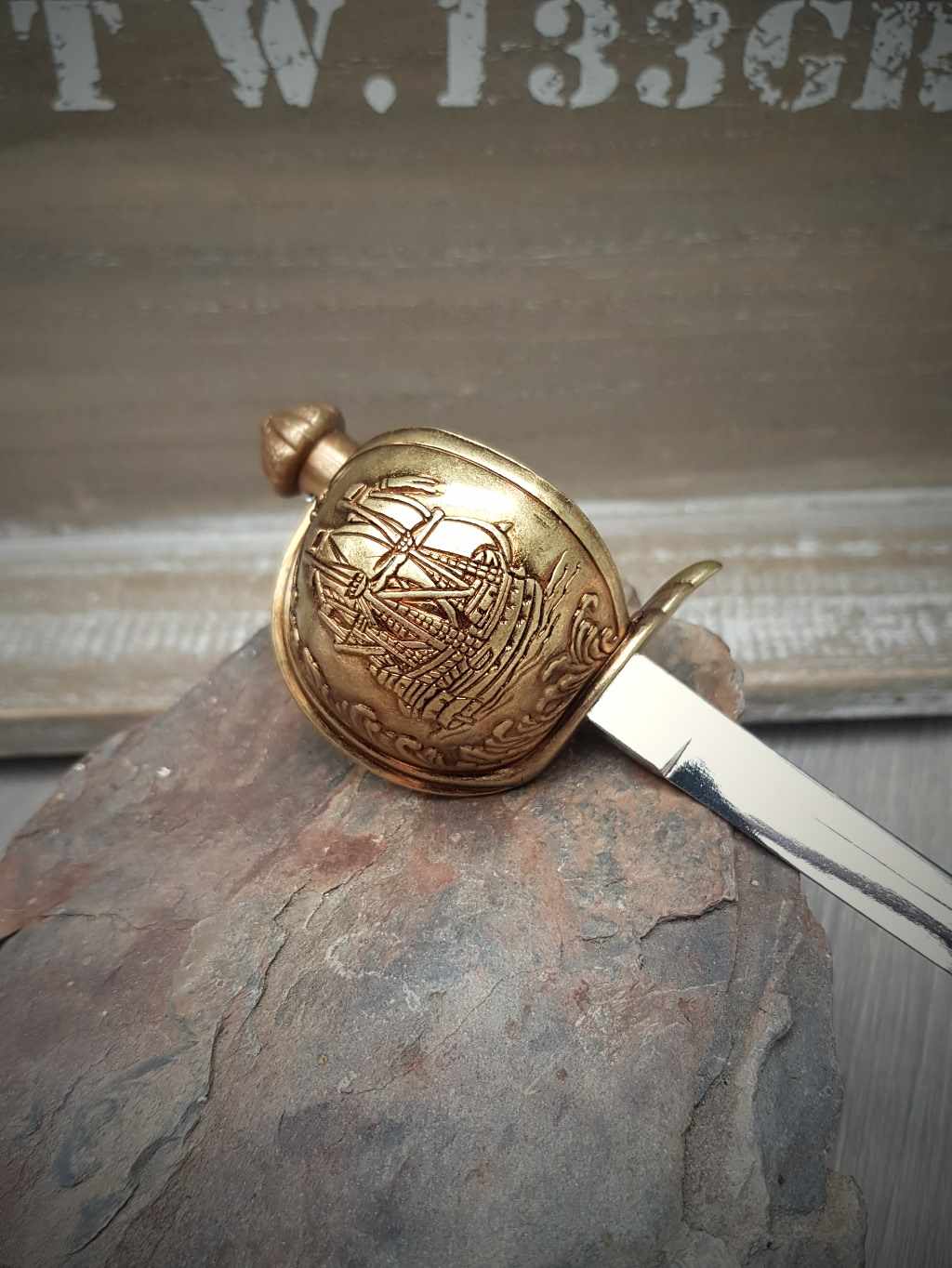 Brieföffner Piratensäbel Knauf