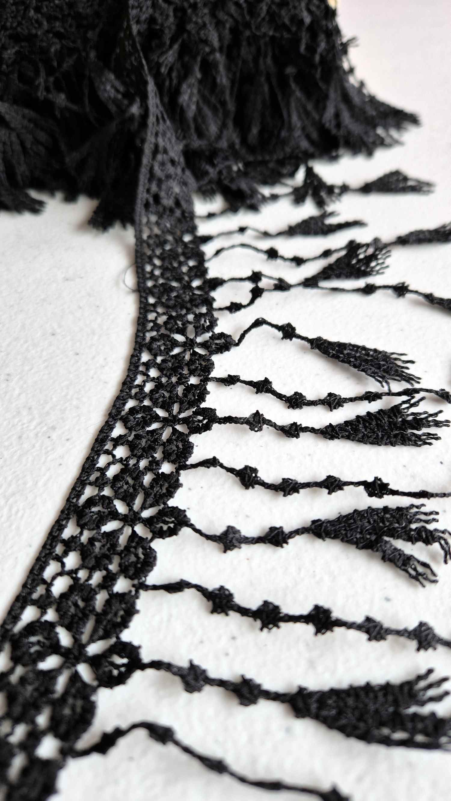 Spitzen Borte 10cm schwarz 