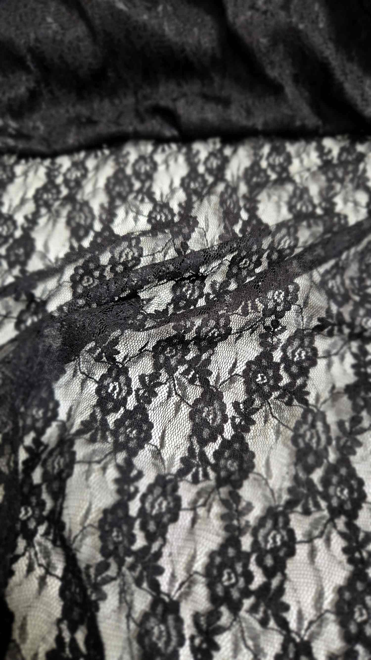 schwarze weiche Spitze Meterware