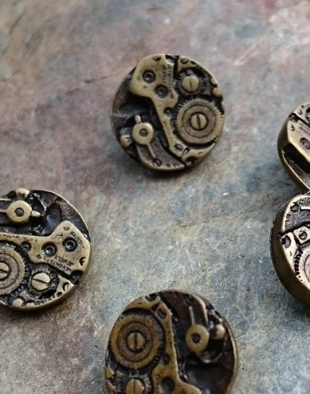 5 Knöpfe Steampunk 14mm
