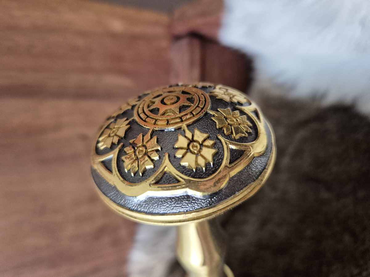 Gehstock goldener Griff 19Jhd.
