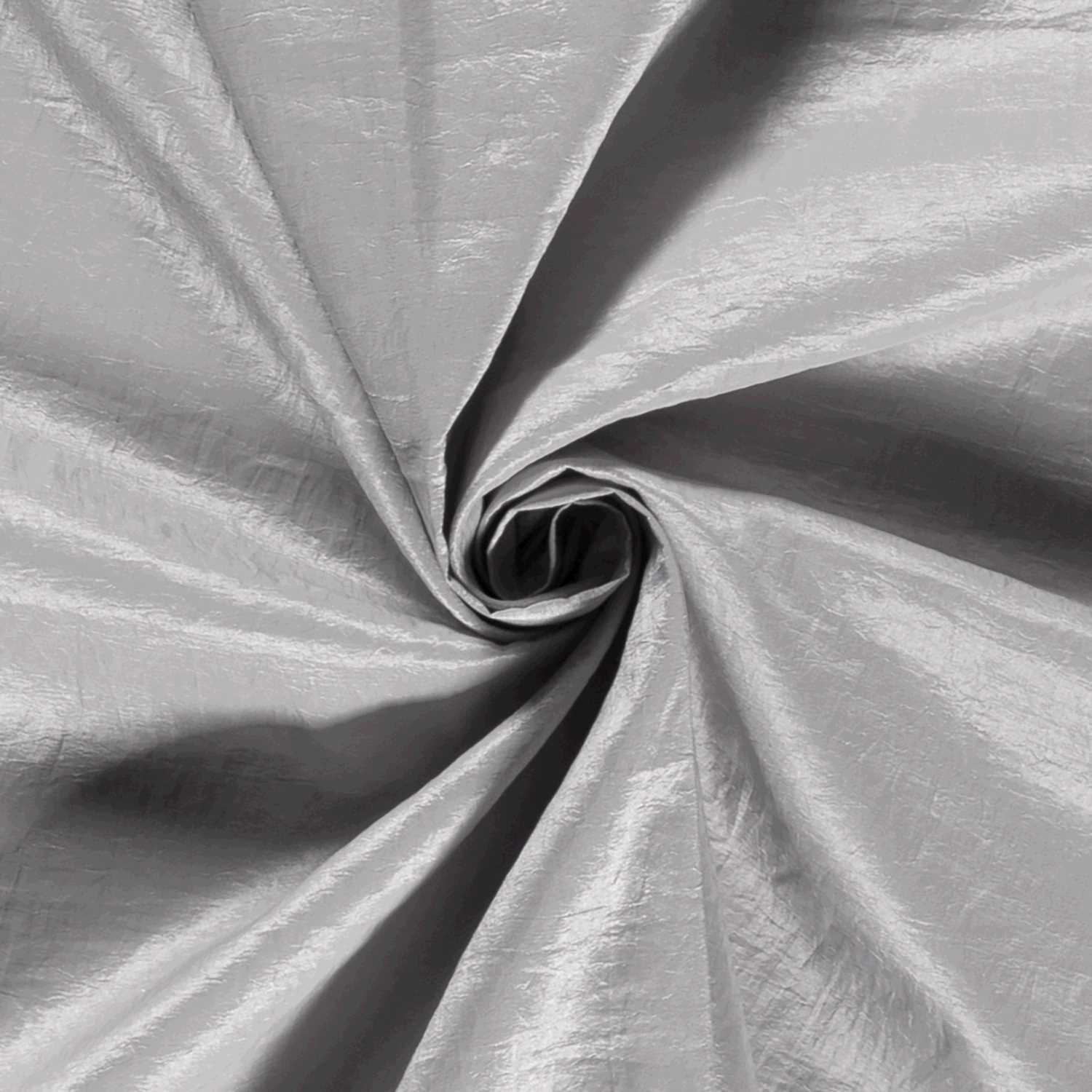 Taft Stoff Crincle mit Polyamid hellgrau