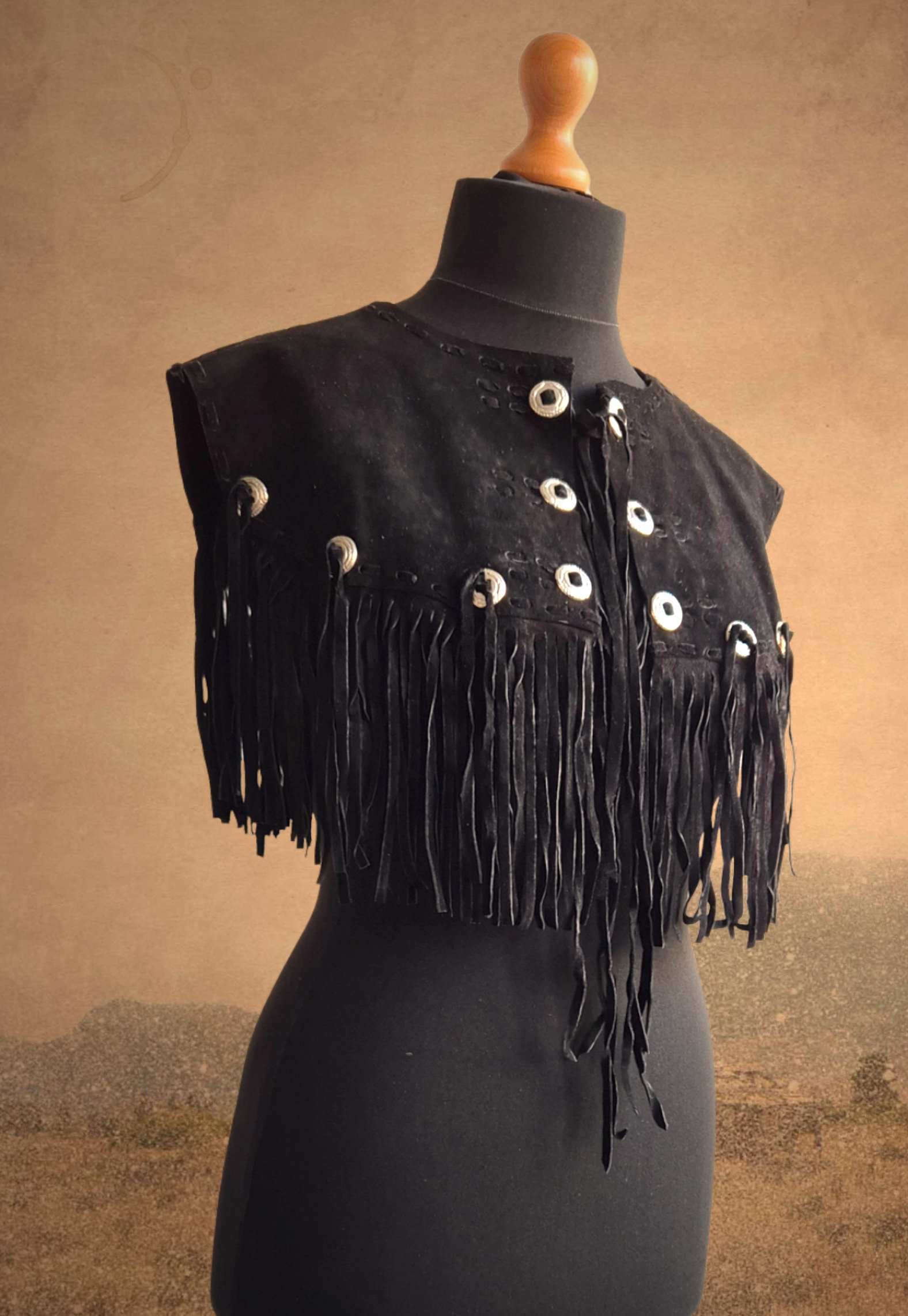 Leder Poncho Outlaw Damen