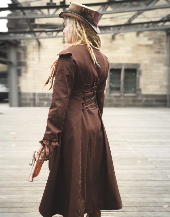 Steampunk Mantel braun