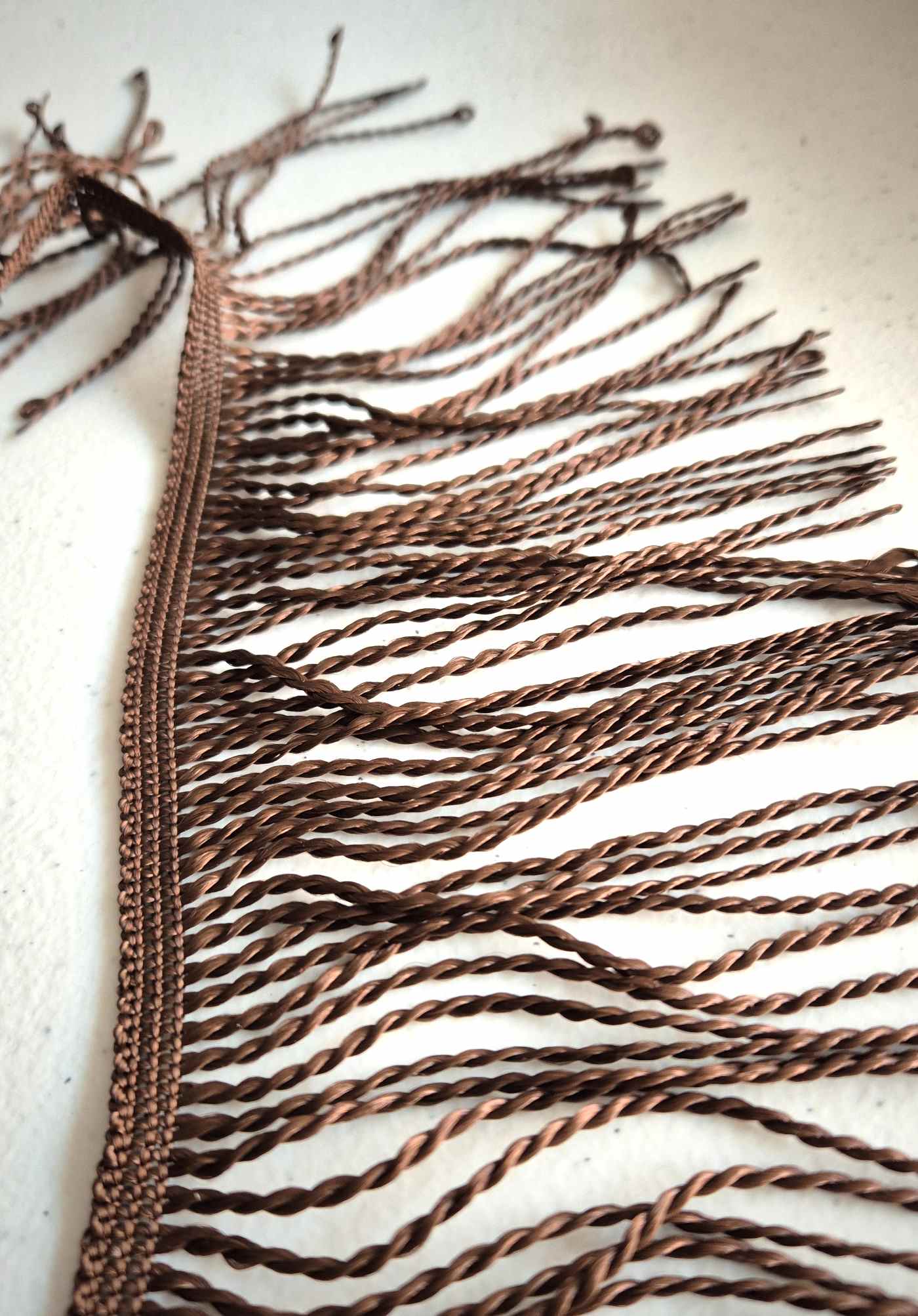 Fransenborte braun 120mm Meterware 