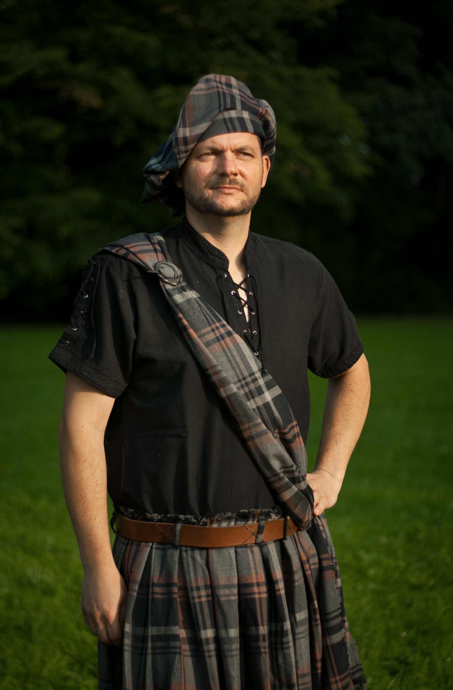 Kurzarm Baumwoll Hemd Stehkragen