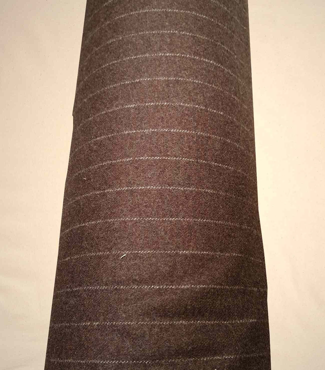 Tweed Stoff gestreift braun