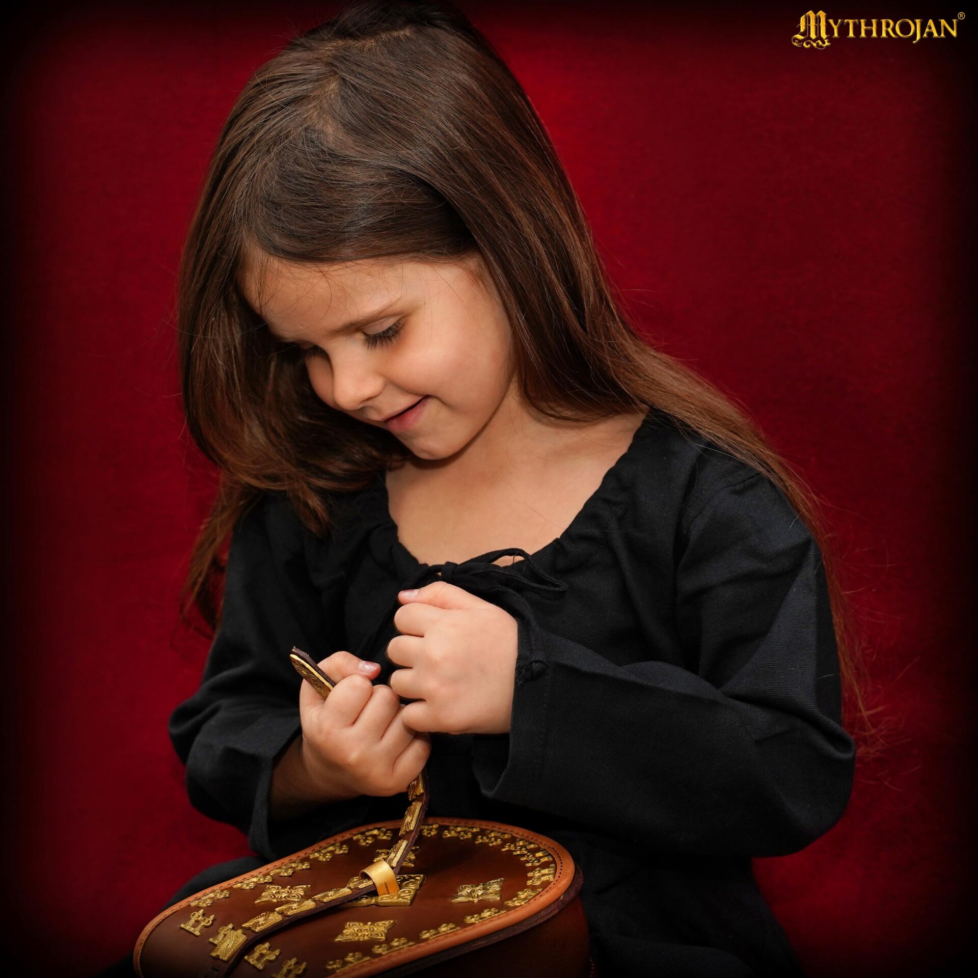 Kinderkleid mittelalter schwarz