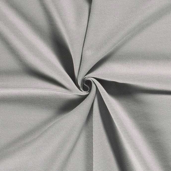 Stoff Waffelpiqué hellgrau BW