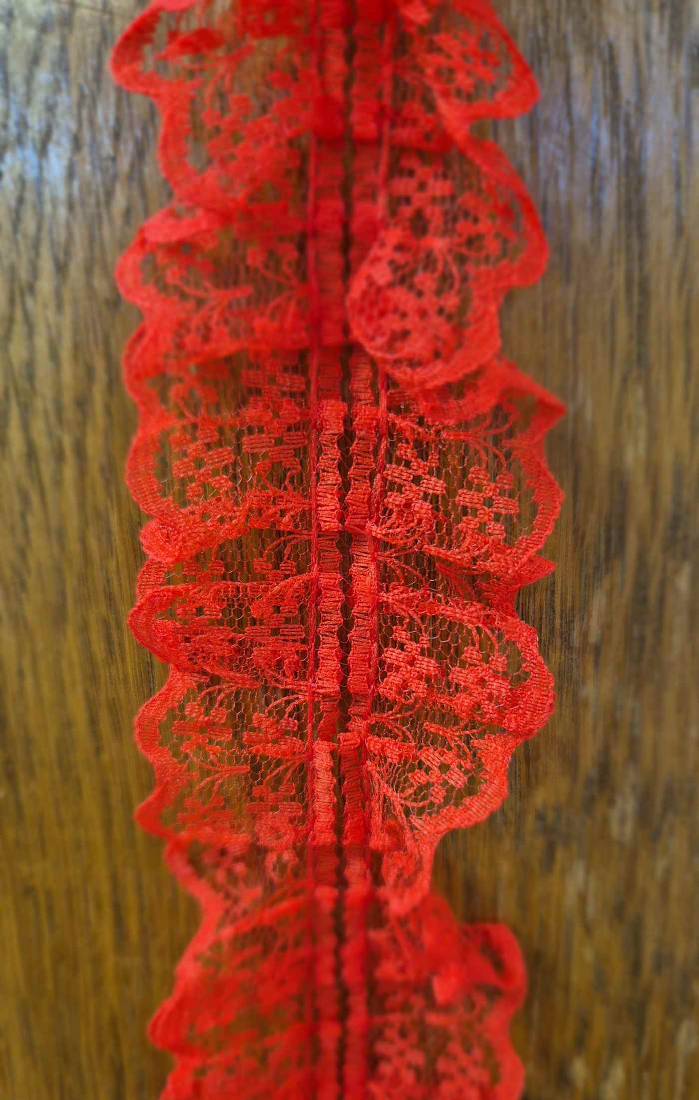 rote 4,5cm Spitzenborte Karneval