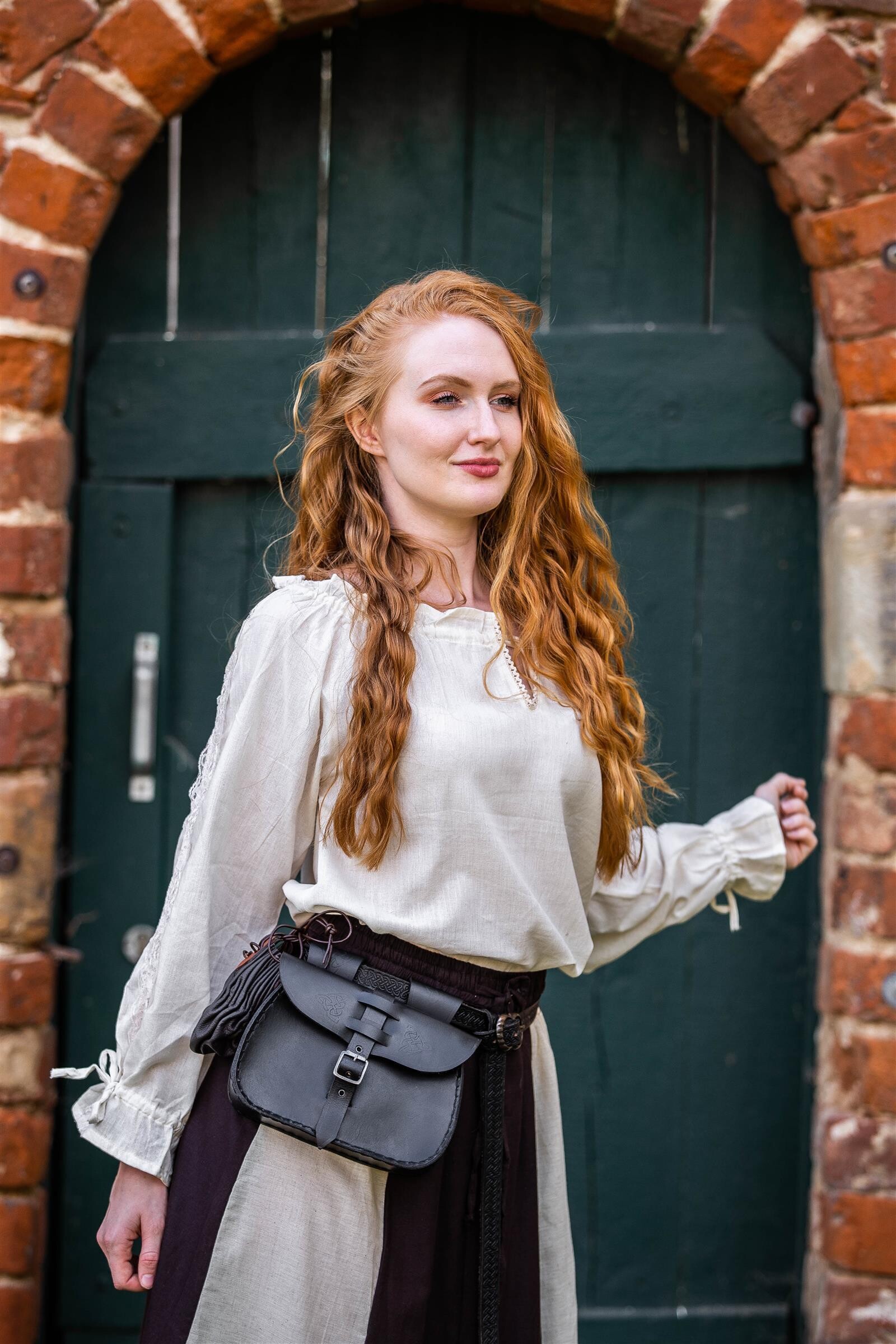 Bluse Folklore Natur Langarm  