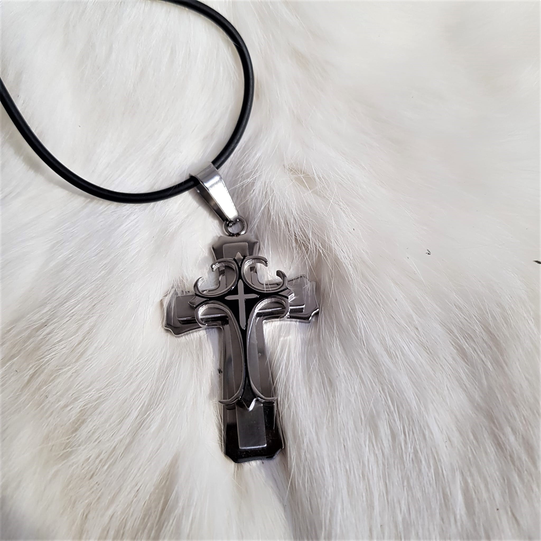 Anhänger Edelstahl Kreuz