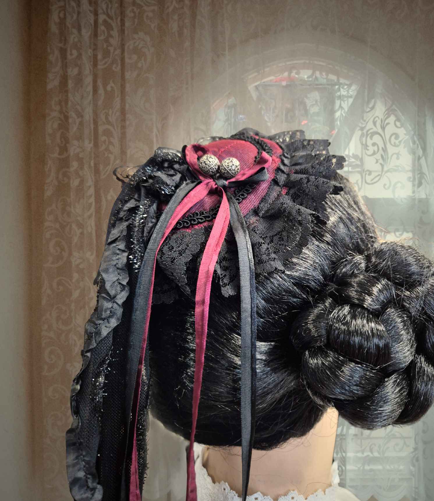 Kopfbedeckung Haarschmuck 19.Jhd. Mabel
