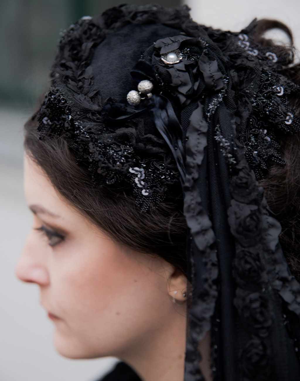 Kopfbedeckung Haarschmuck 19.Jhd.