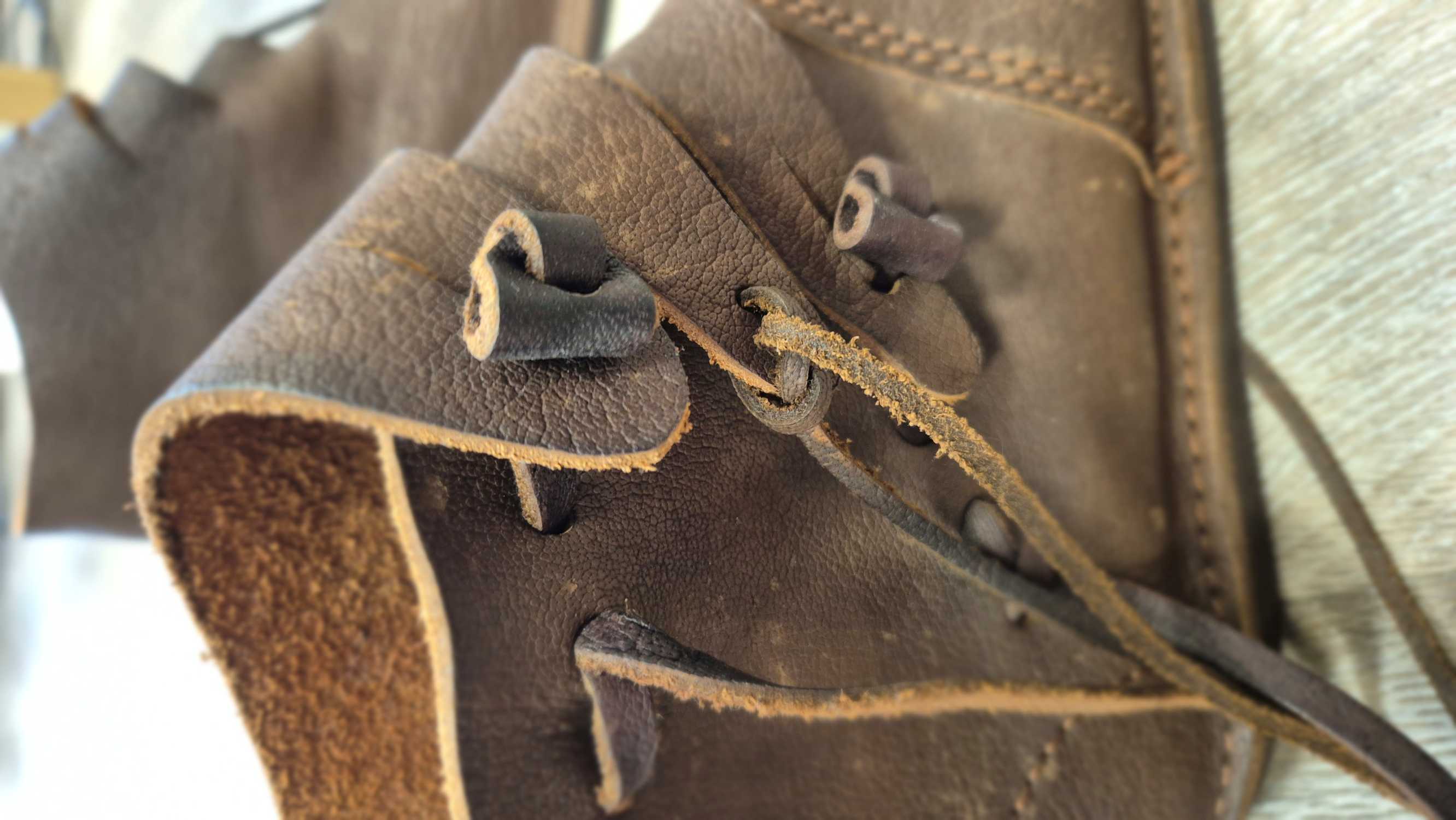 halbhohe Stiefel Gr.42 Mittelalter braun