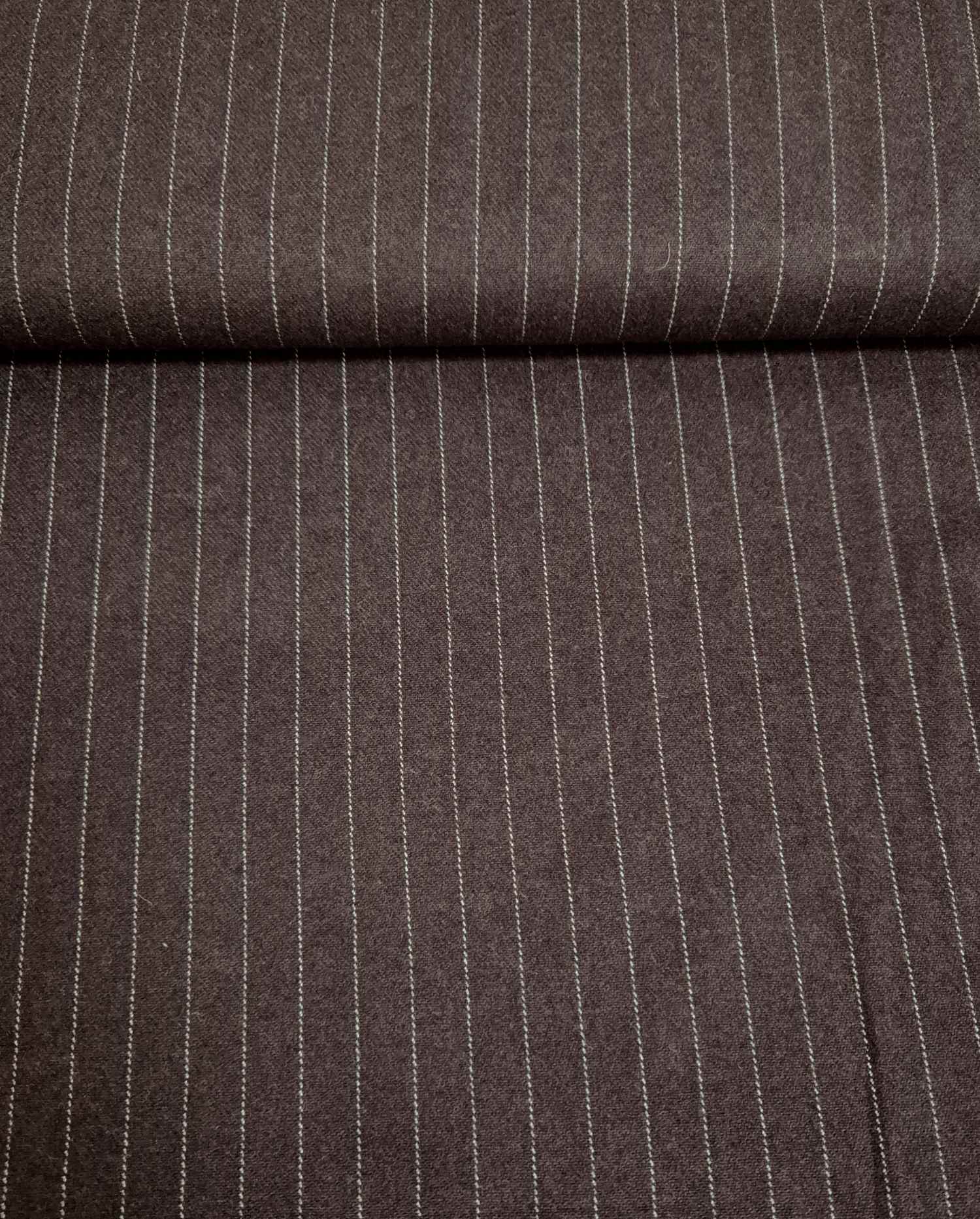 Tweed Stoff gestreift braun-beige