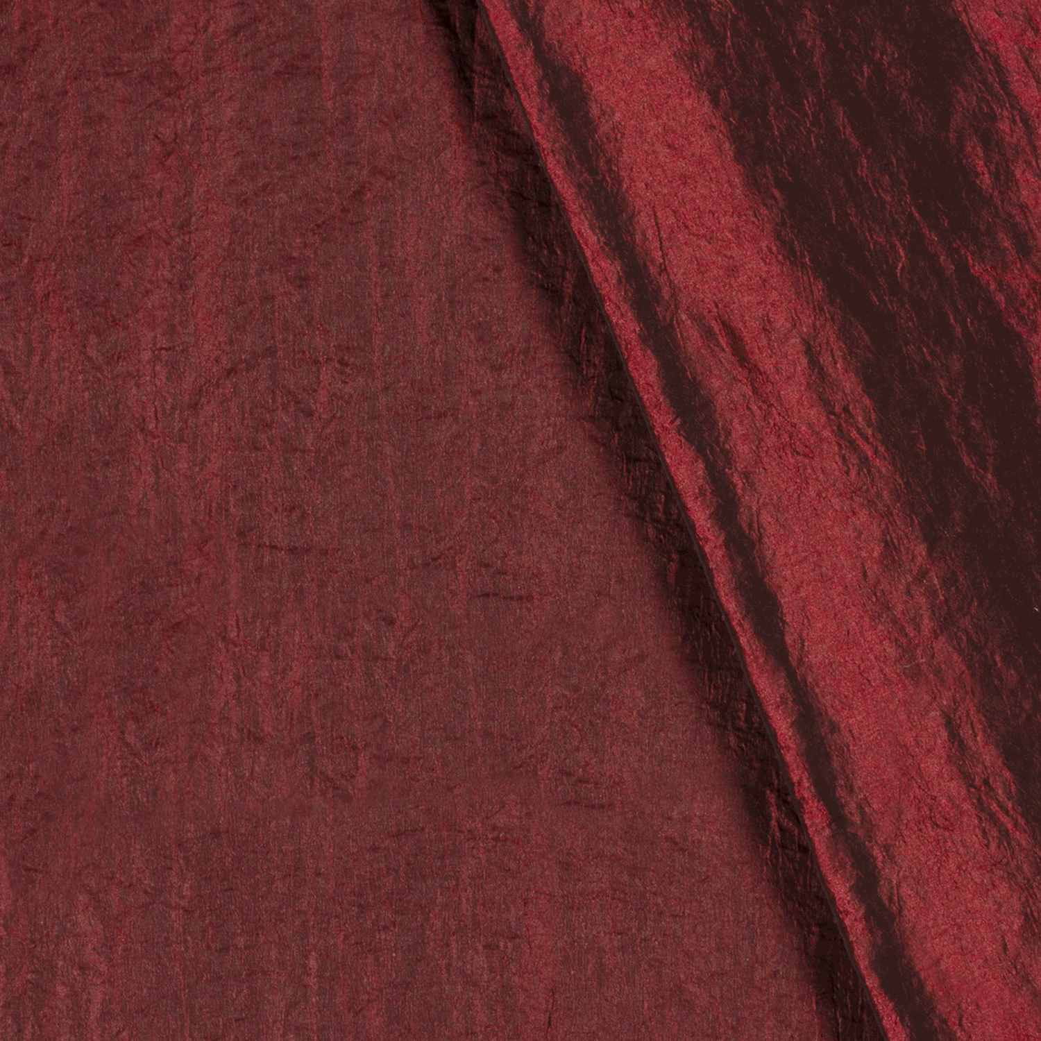 Taft Stoff Crincle mit Polyamid Weinrot
