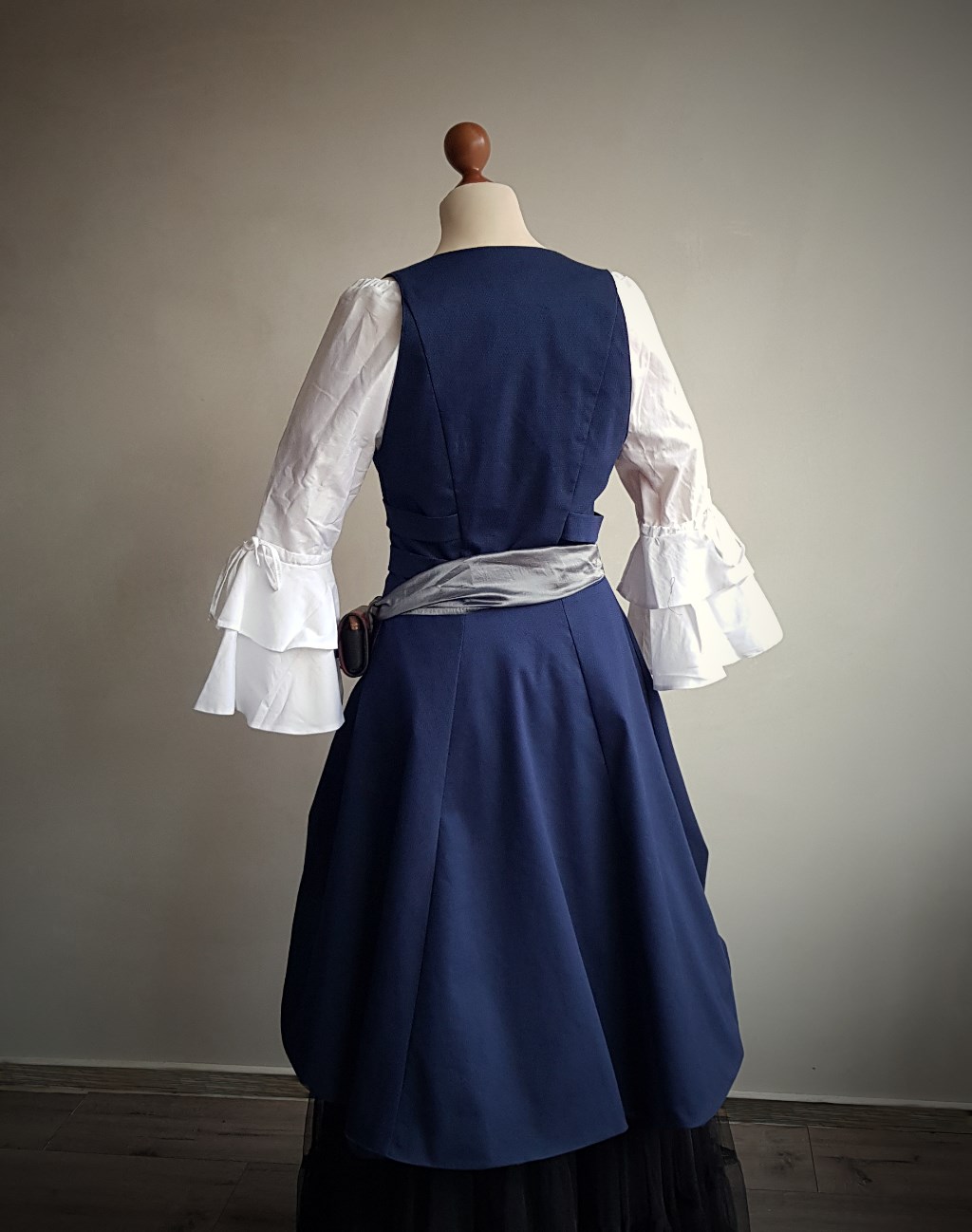 corsage-steampunk-tail-navy-cotton-womans-LARP-costume
