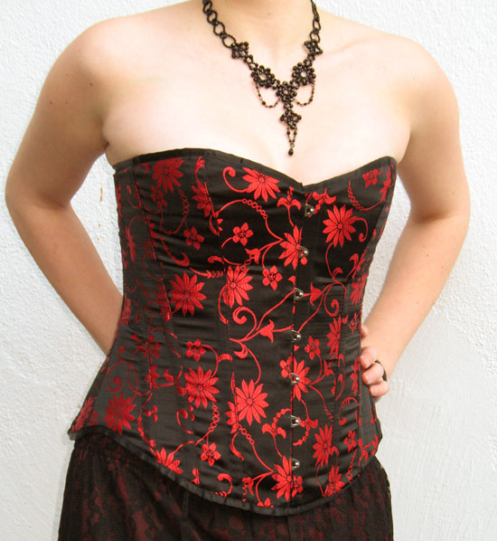 Corsage mit Miederstäben