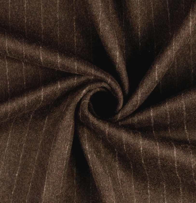Tweed Stoff gestreift braun
