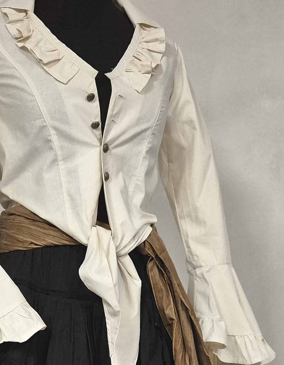 piratenbluse damen baumwolle luxe
