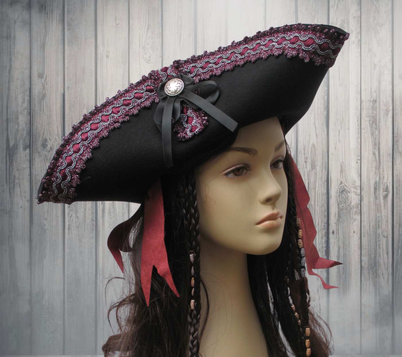 Dreispitz Hut Black Pearl