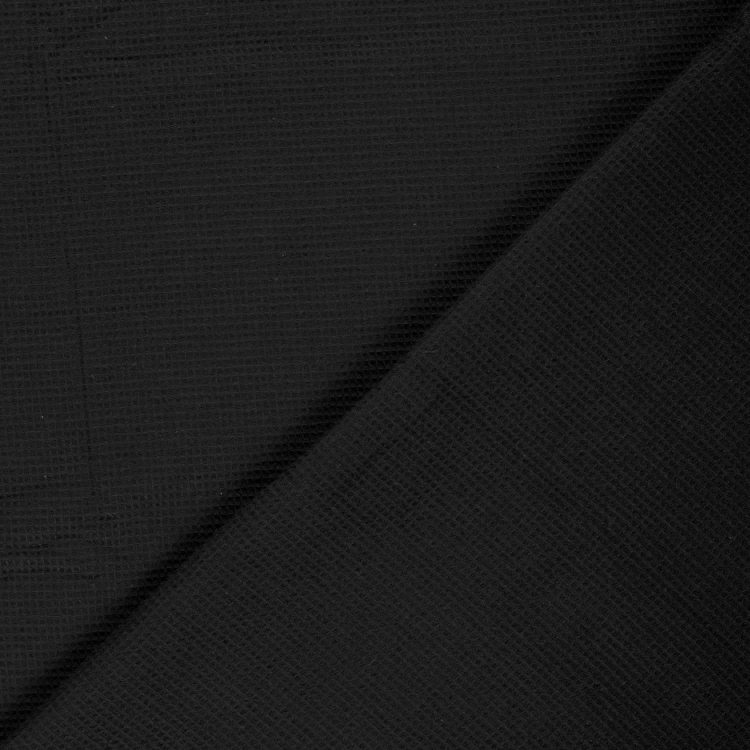 Stoff Waffelpiqué schwarz BW