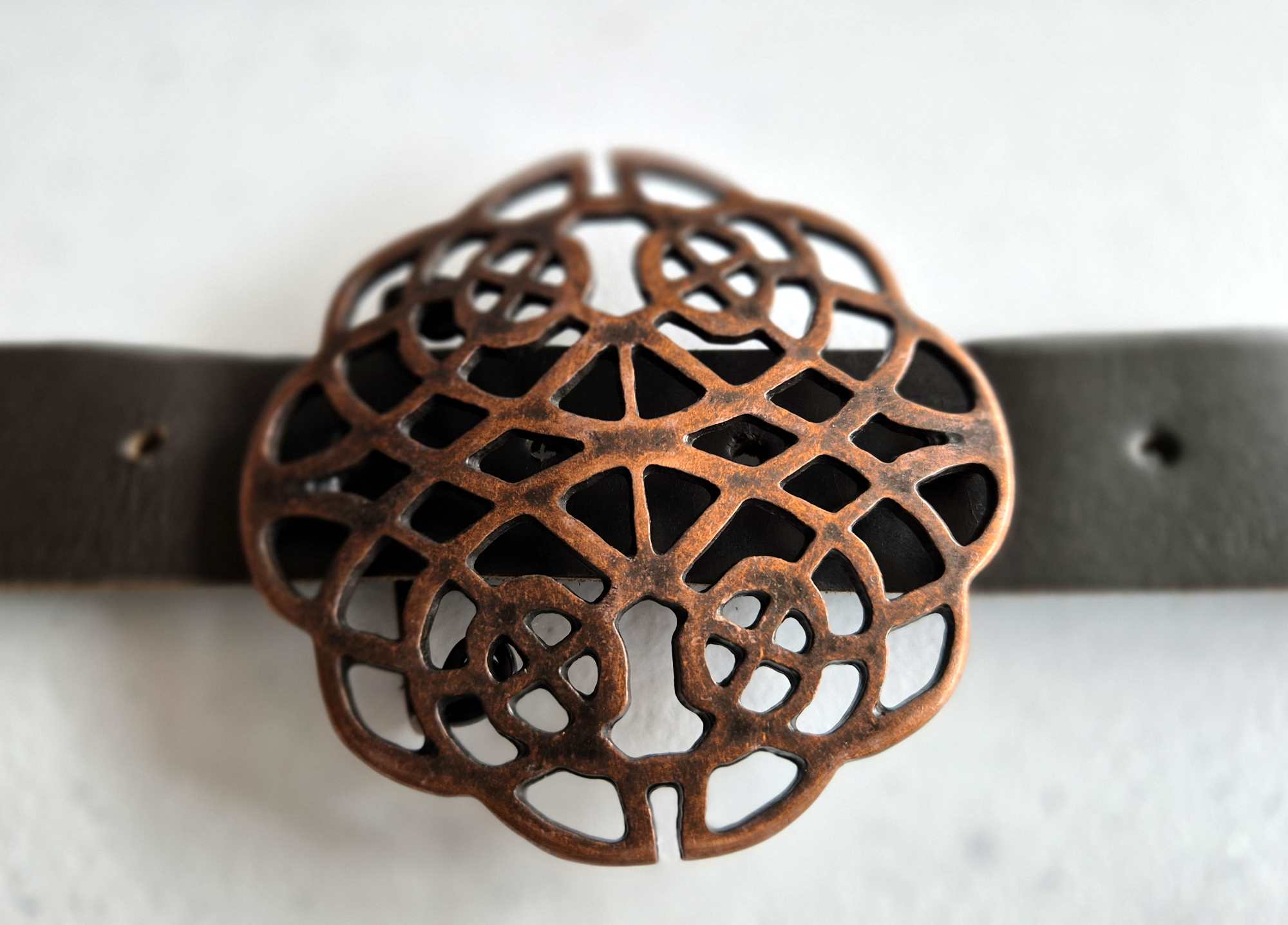 keltische Gürtel Schnalle Buckle kupferfarben