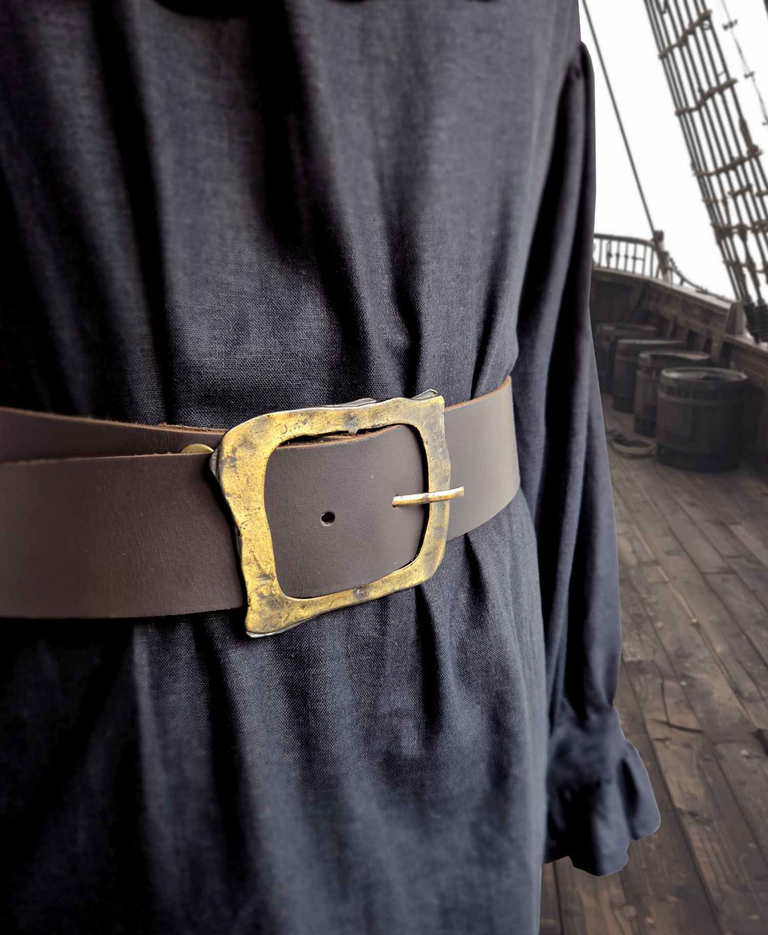 dunkelbrauner Piratengürtel 6cm