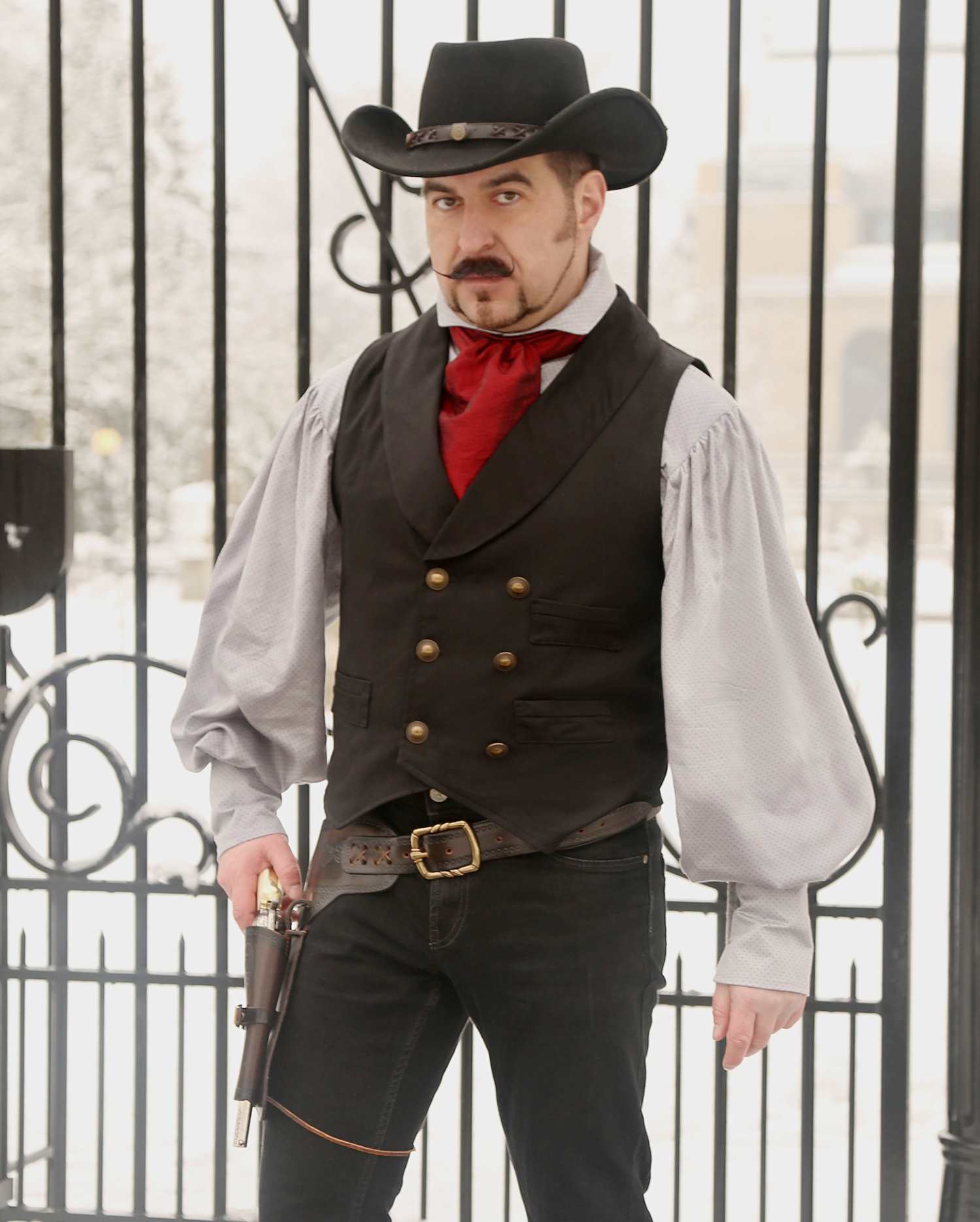 Weste New York Steampunk Schwarz
