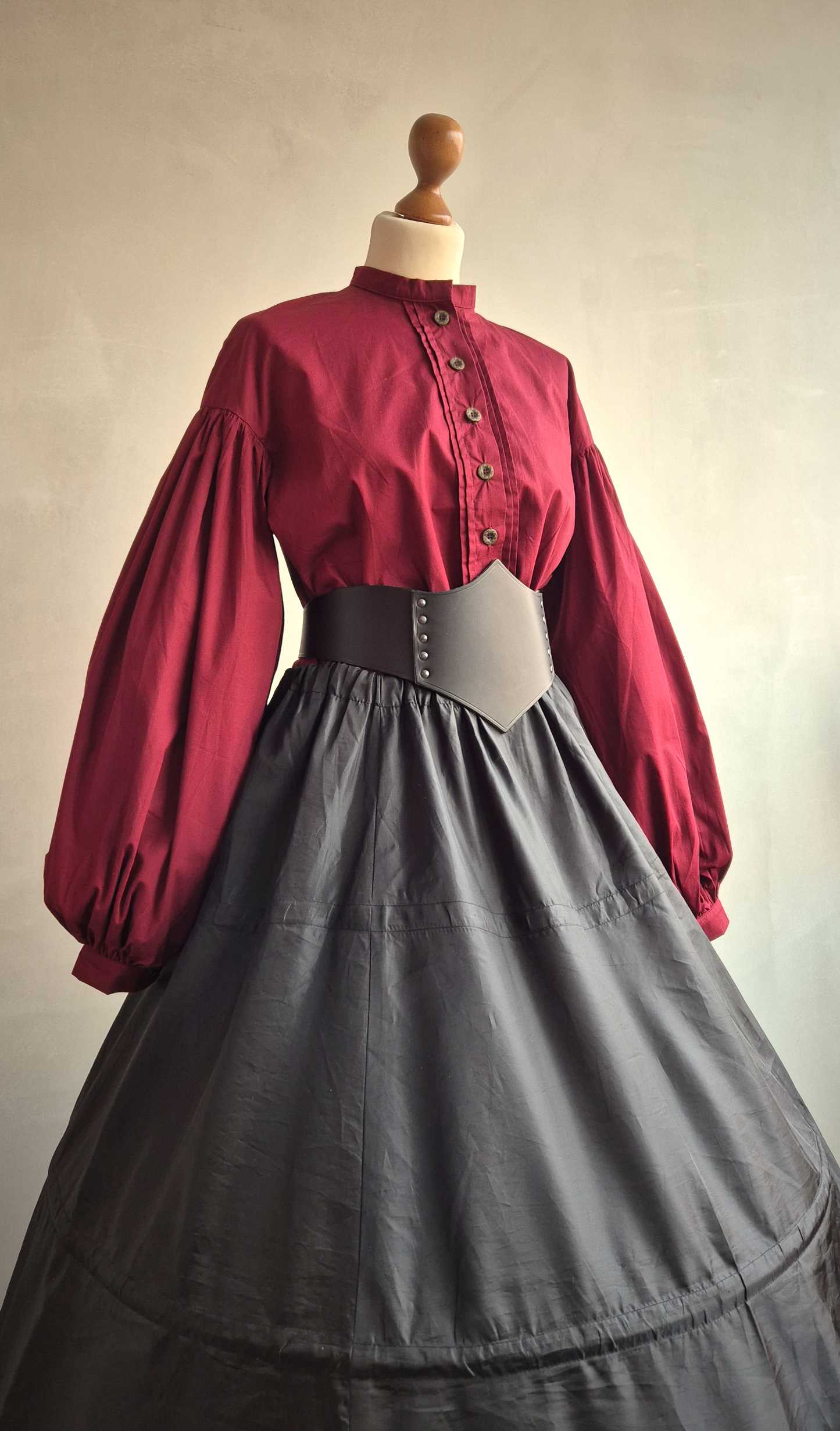 Bluse Anne Civil War weinrot S/M