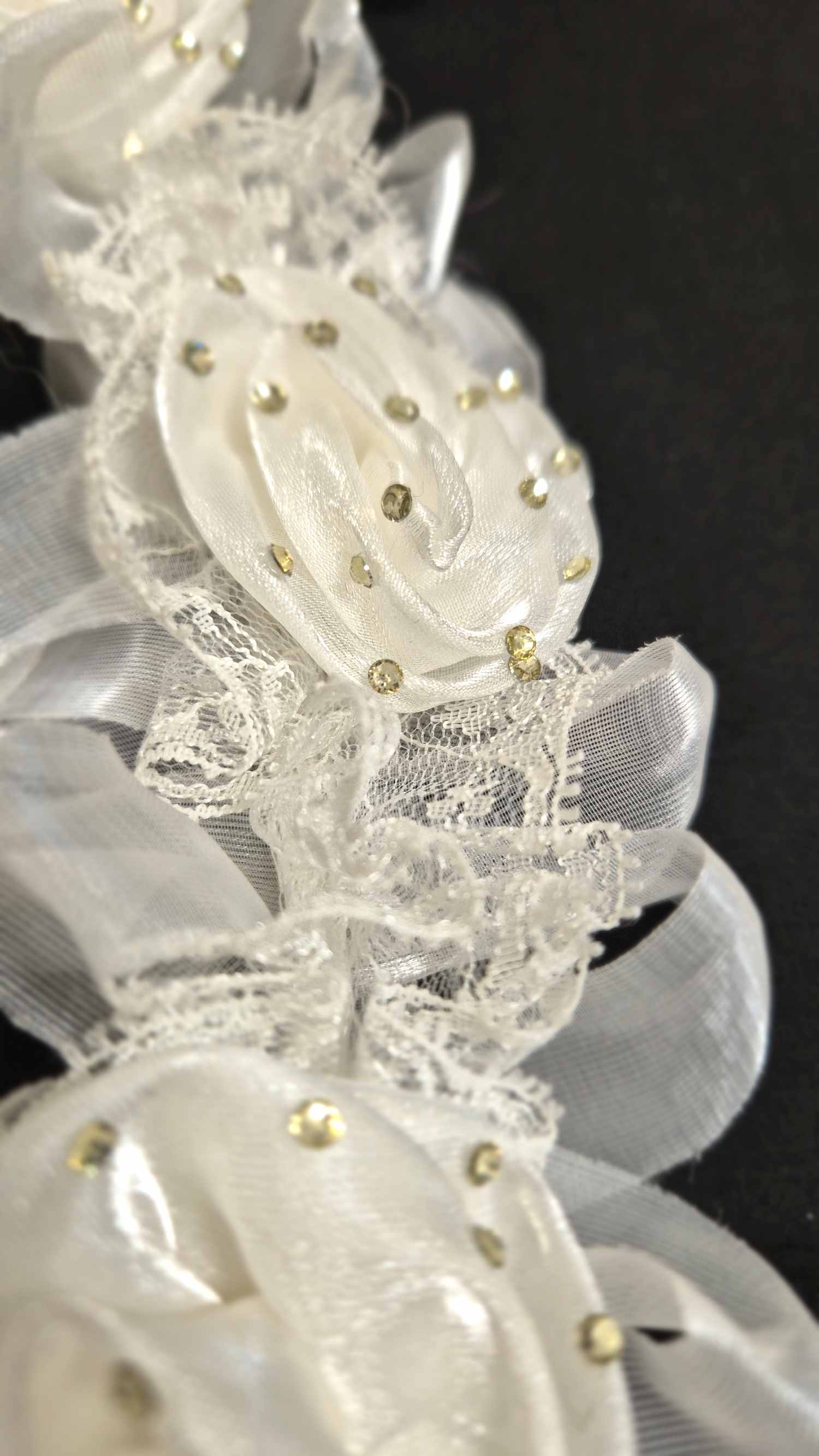 Borte Hochzeit Rosen cremeweiss