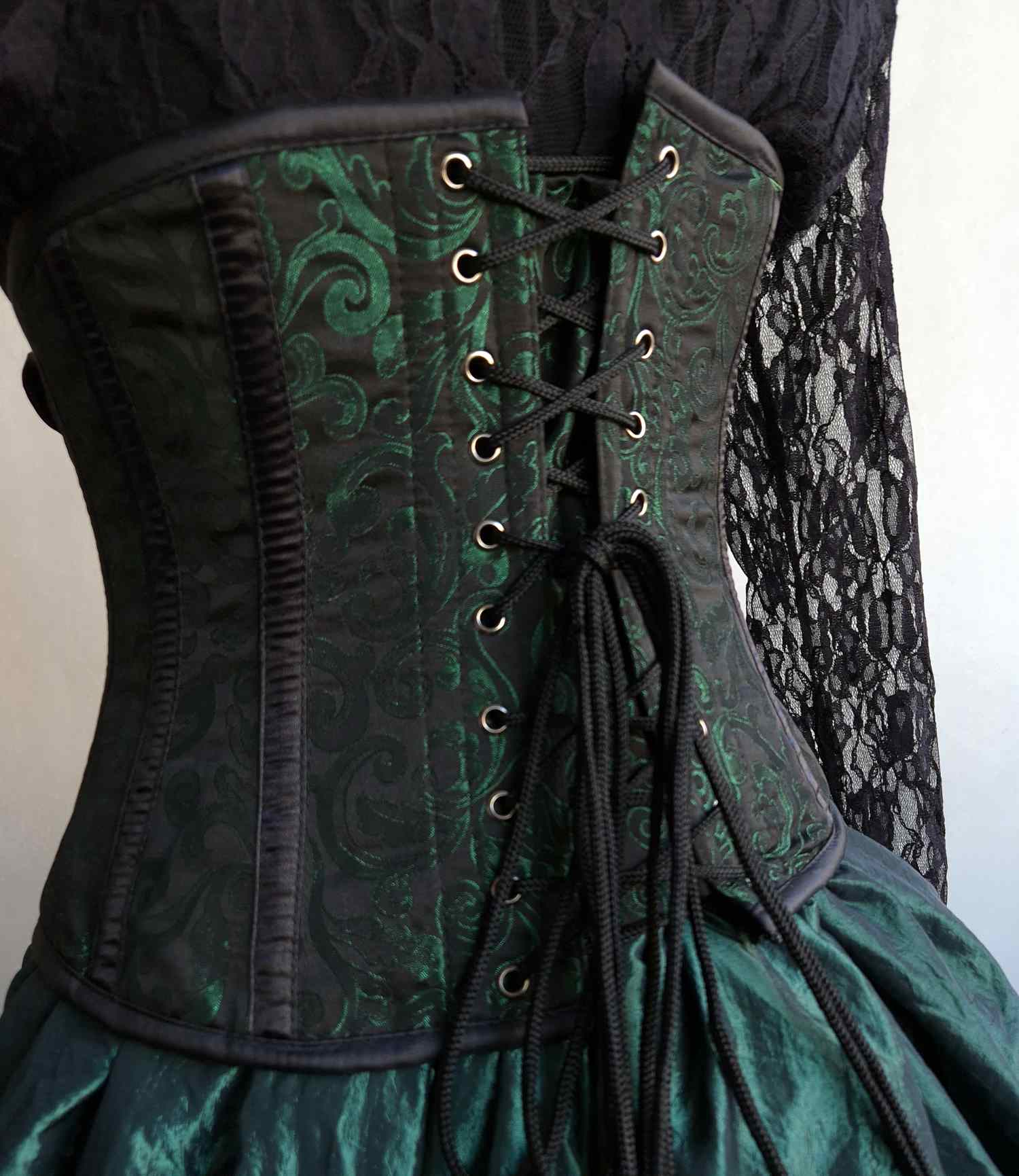 UB Corsage Jacquard Grün-Schwarz