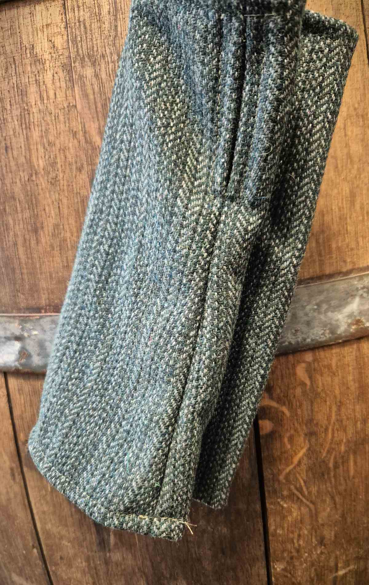 Armstulpen Mrs. Fraser grün-grau Wolle