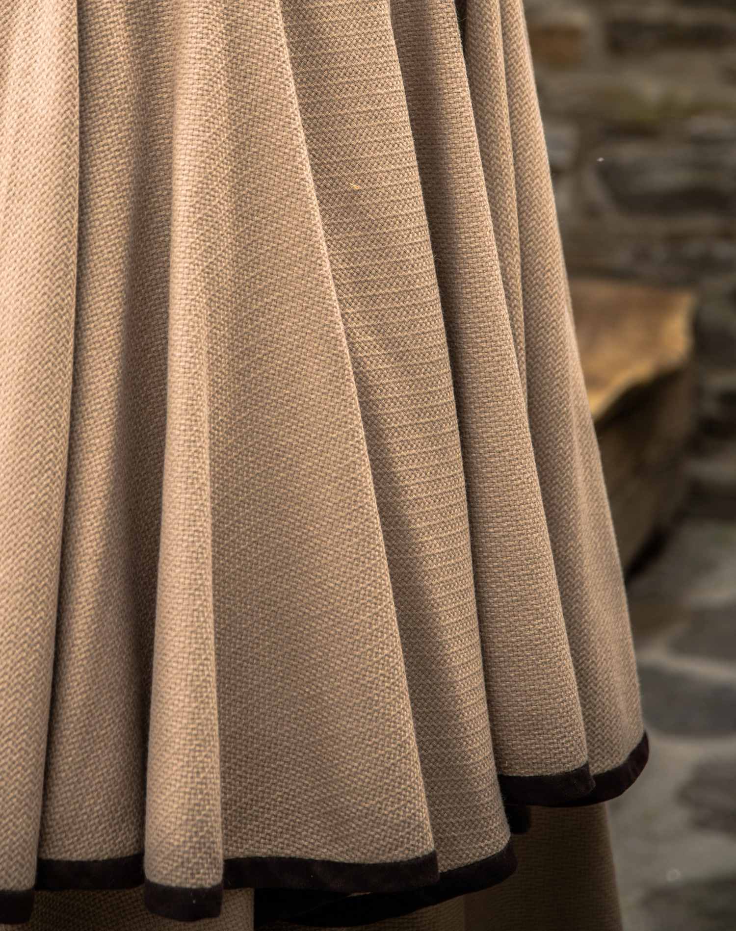 Stoff Rest Mantel Cape schwer